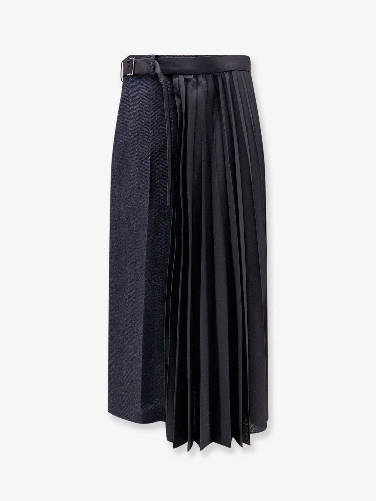 Sacai Women Wool Skirt With Pleated Insert SACAI