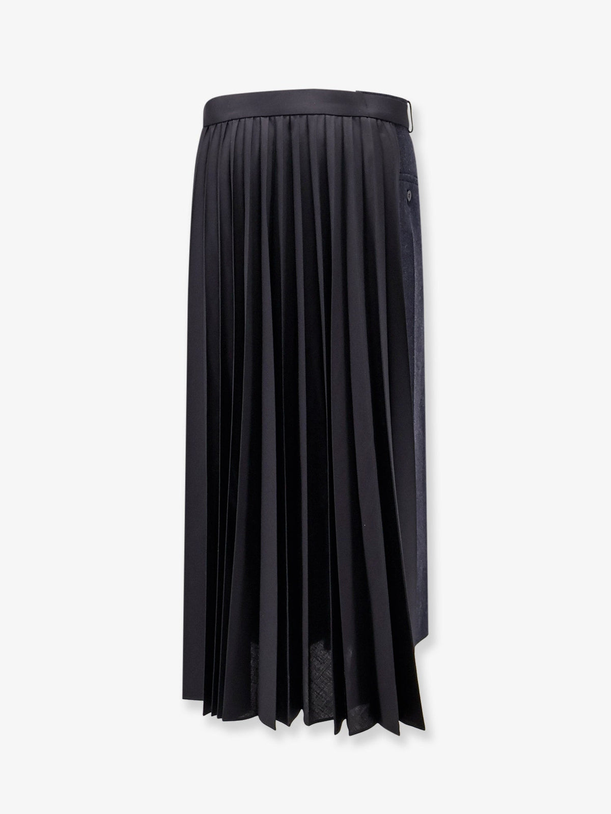 Sacai Women Wool Skirt With Pleated Insert SACAI