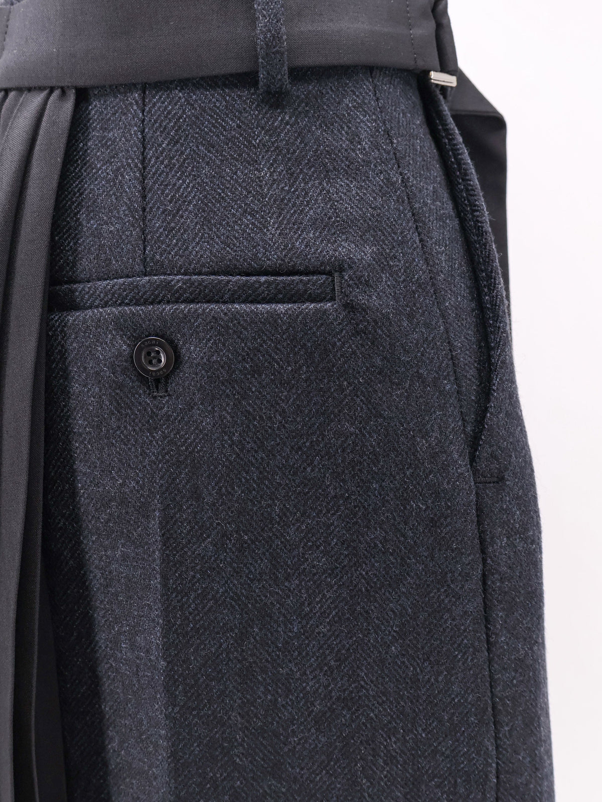 Sacai Women Wool Skirt With Pleated Insert SACAI
