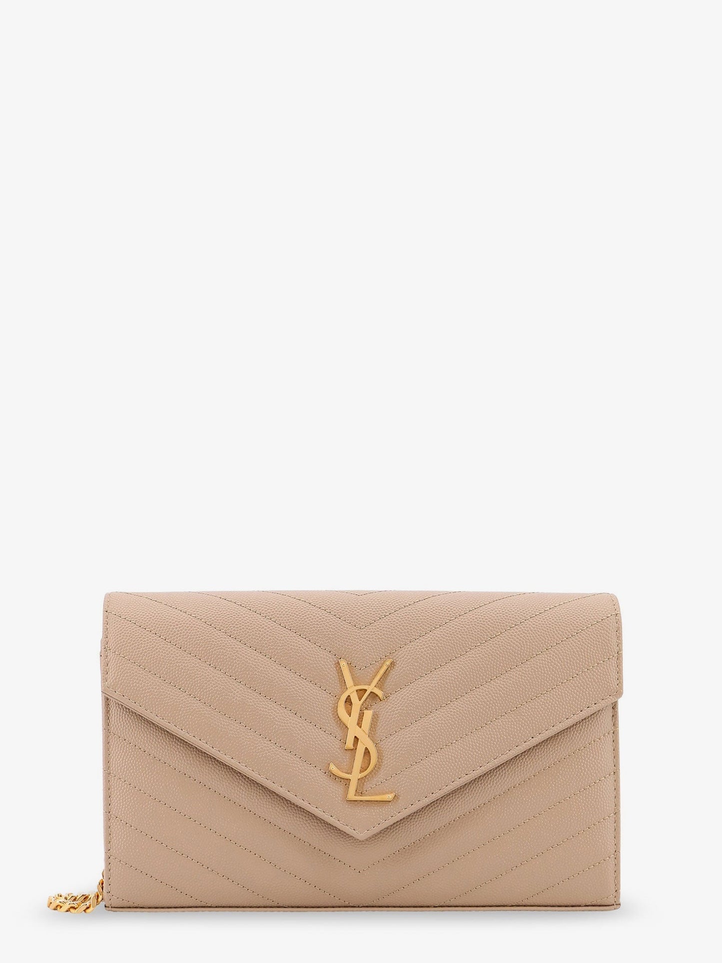 Saint Laurent Women Leather Crossbody Bag With Metal Cassandre Logo SAINT LAURENT