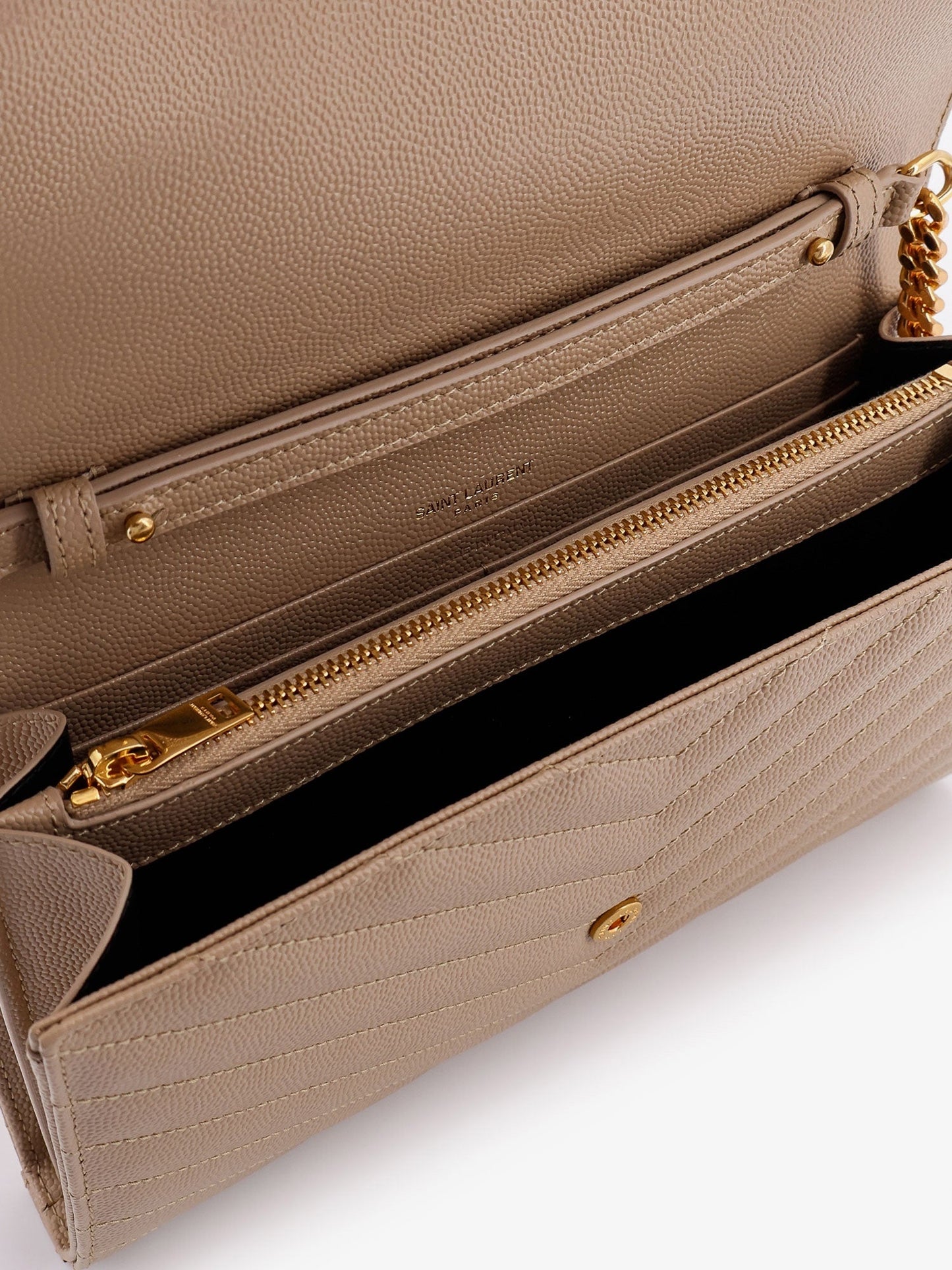Saint Laurent Women Leather Crossbody Bag With Metal Cassandre Logo SAINT LAURENT