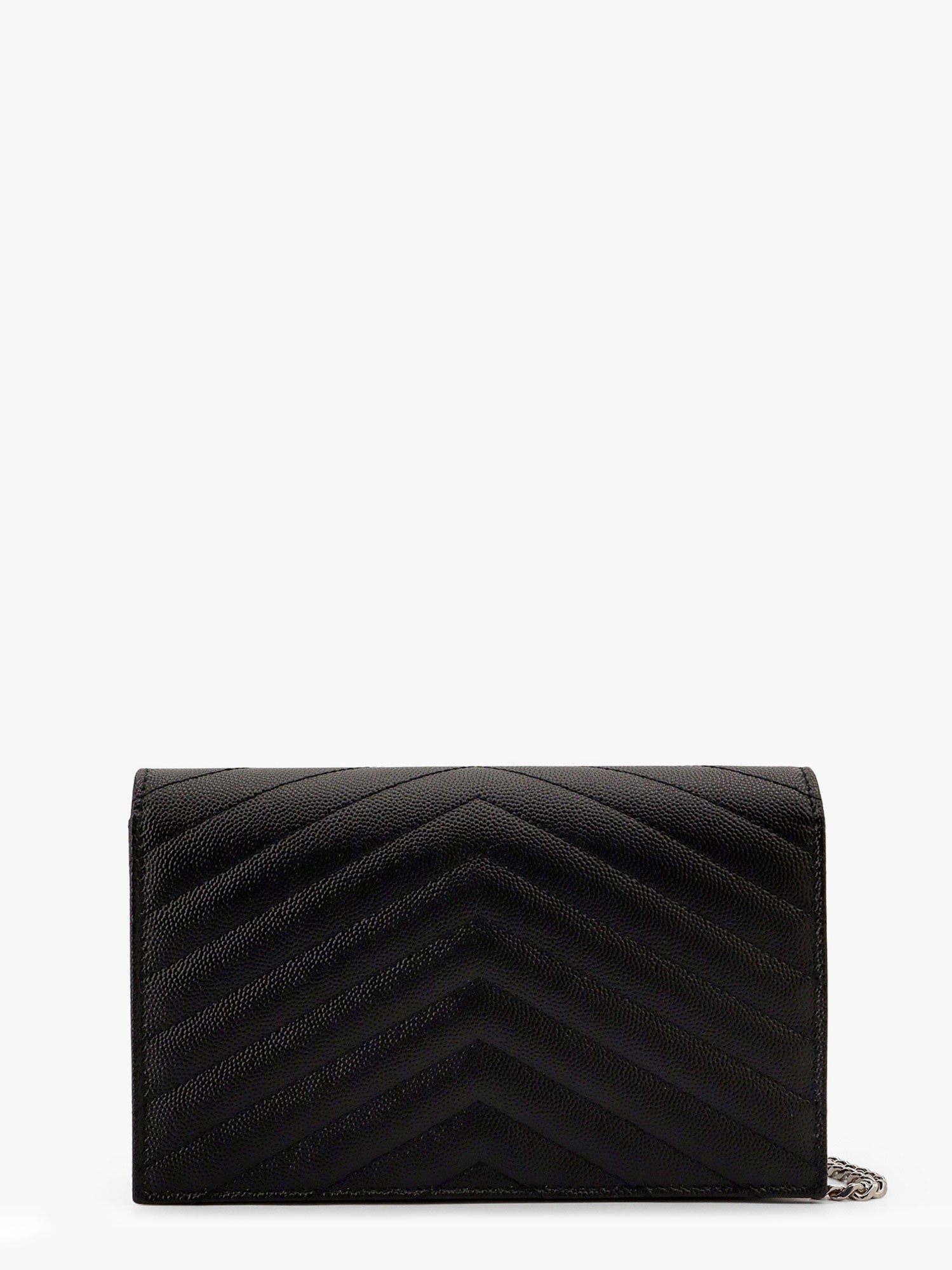 Saint Laurent Women Cassandre Pochette Grain-De-Poudre Leather Crossbody Bag SAINT LAURENT