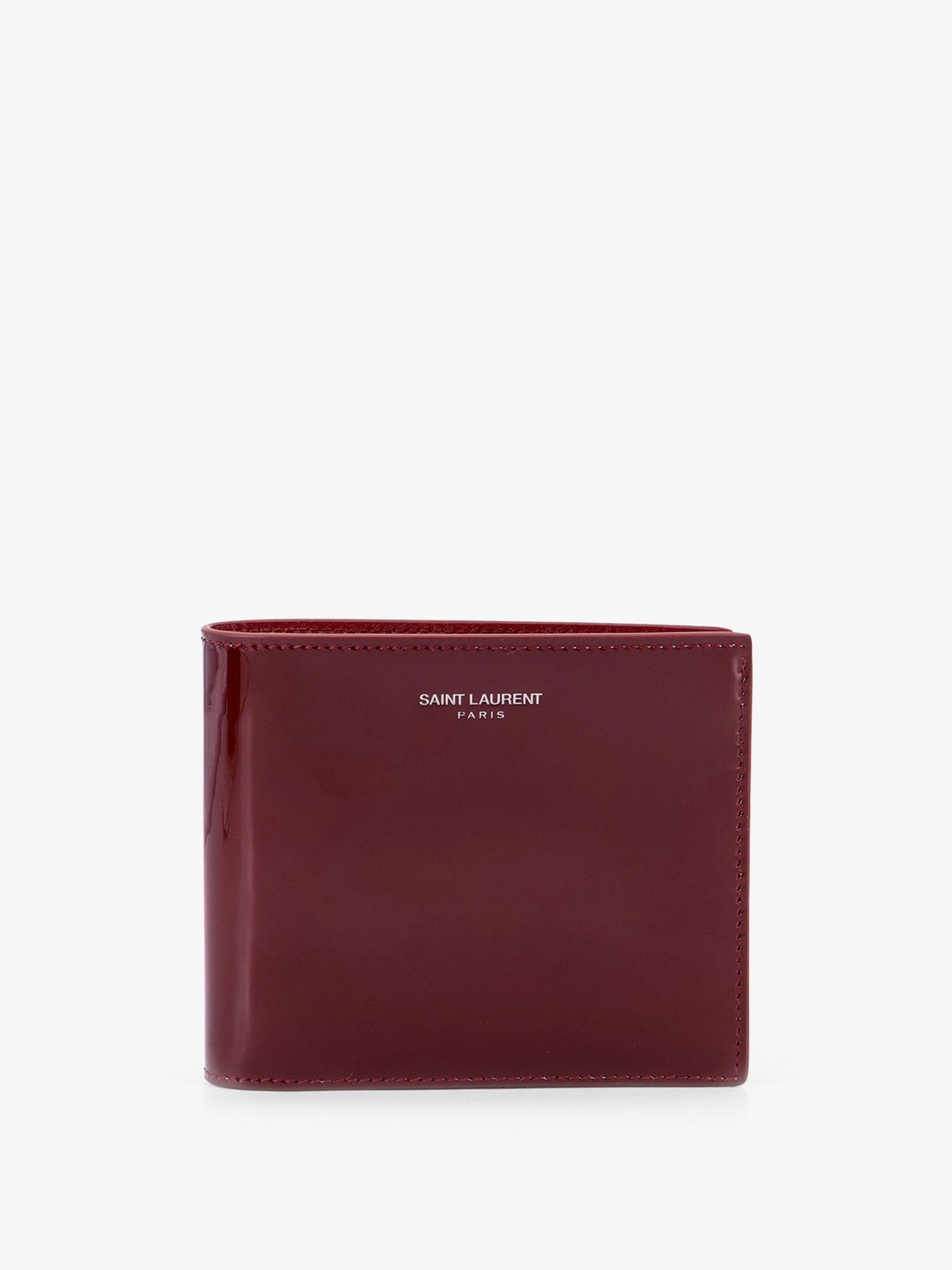 Saint Laurent Men Patent Leather Wallet With Engraved Logo On The Front SAINT LAURENT