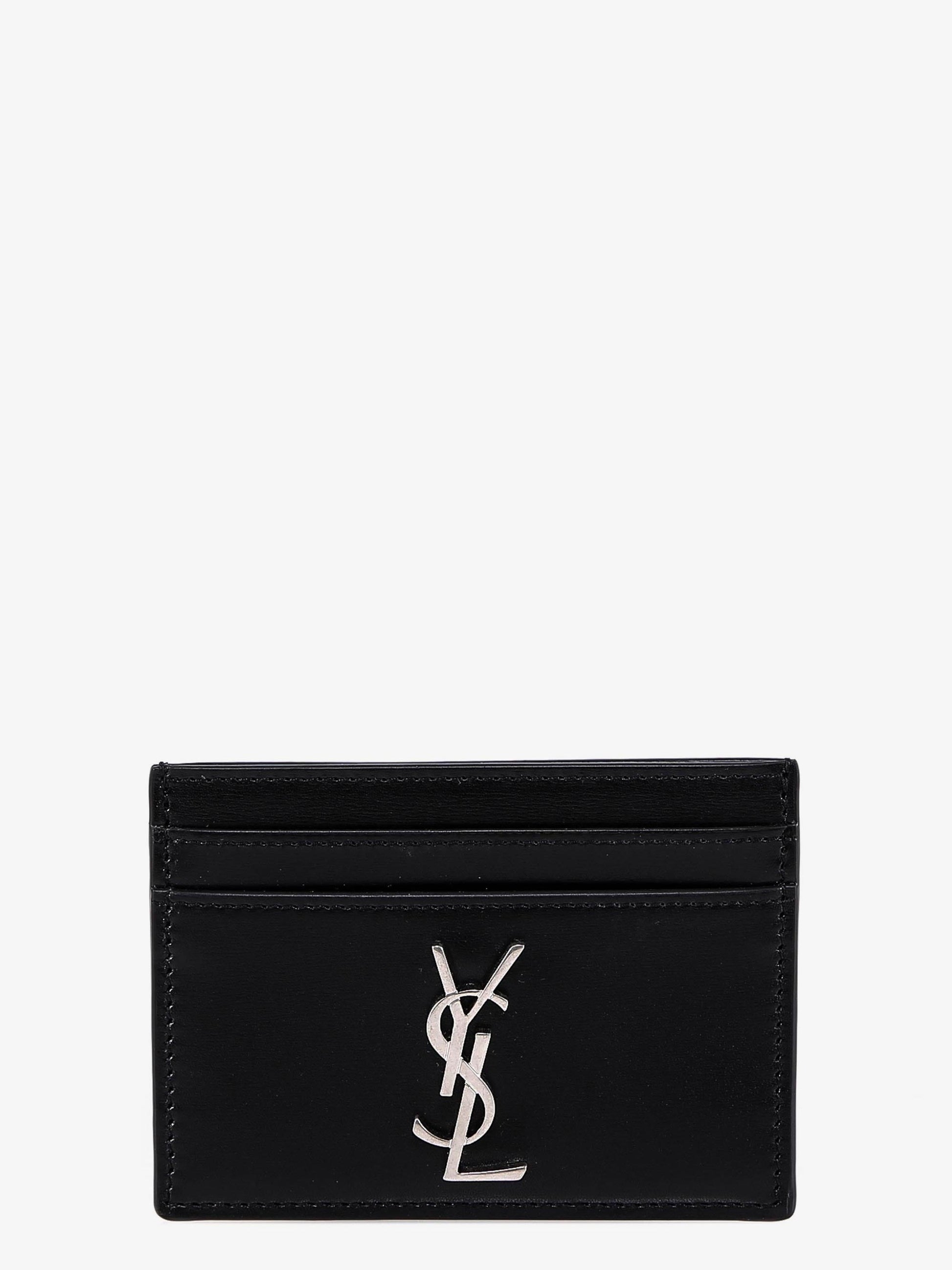 Saint Laurent Men Cassandre Leather Card Holder SAINT LAURENT