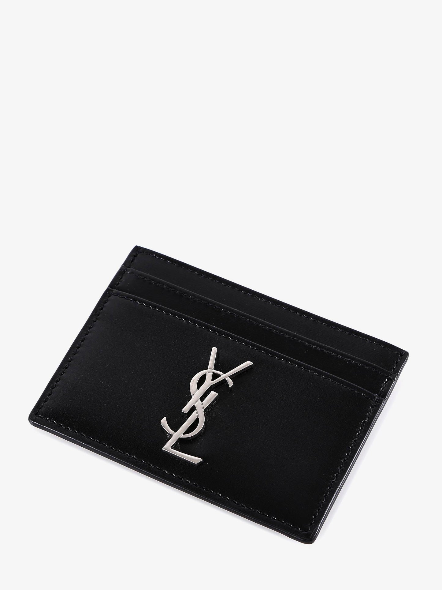 Saint Laurent Men Cassandre Leather Card Holder SAINT LAURENT