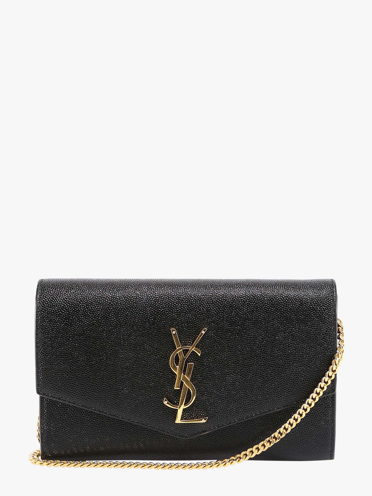 Saint Laurent Women Leather Crossbody Bag With Metal Cassandre Logo SAINT LAURENT