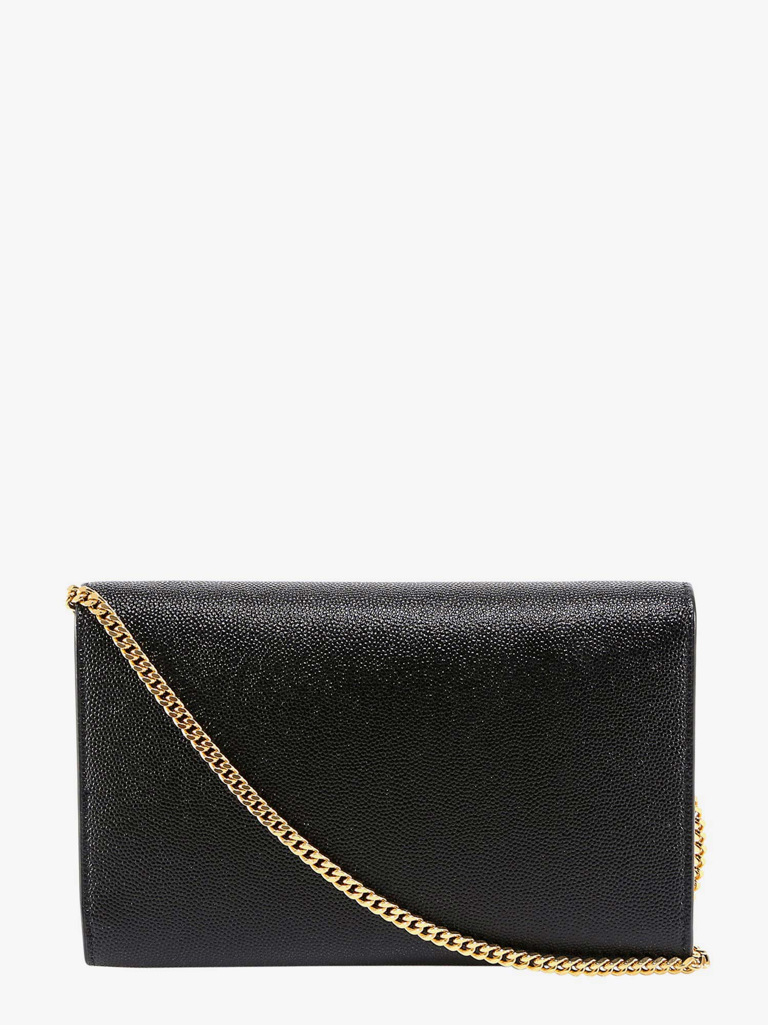 Saint Laurent Women Leather Crossbody Bag With Metal Cassandre Logo SAINT LAURENT