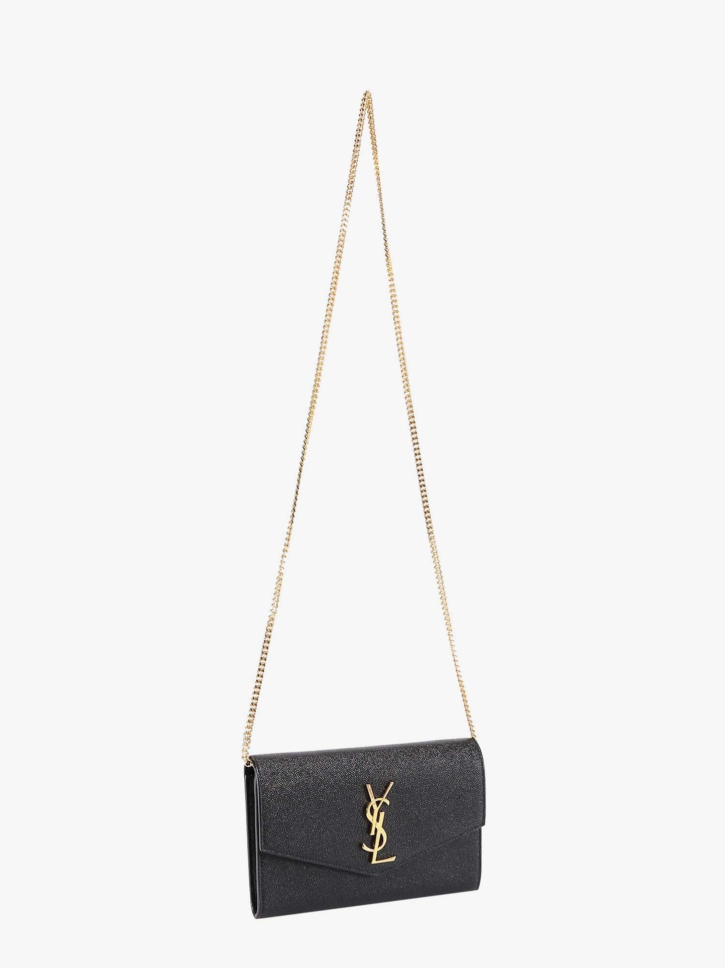 Saint Laurent Women Leather Crossbody Bag With Metal Cassandre Logo SAINT LAURENT