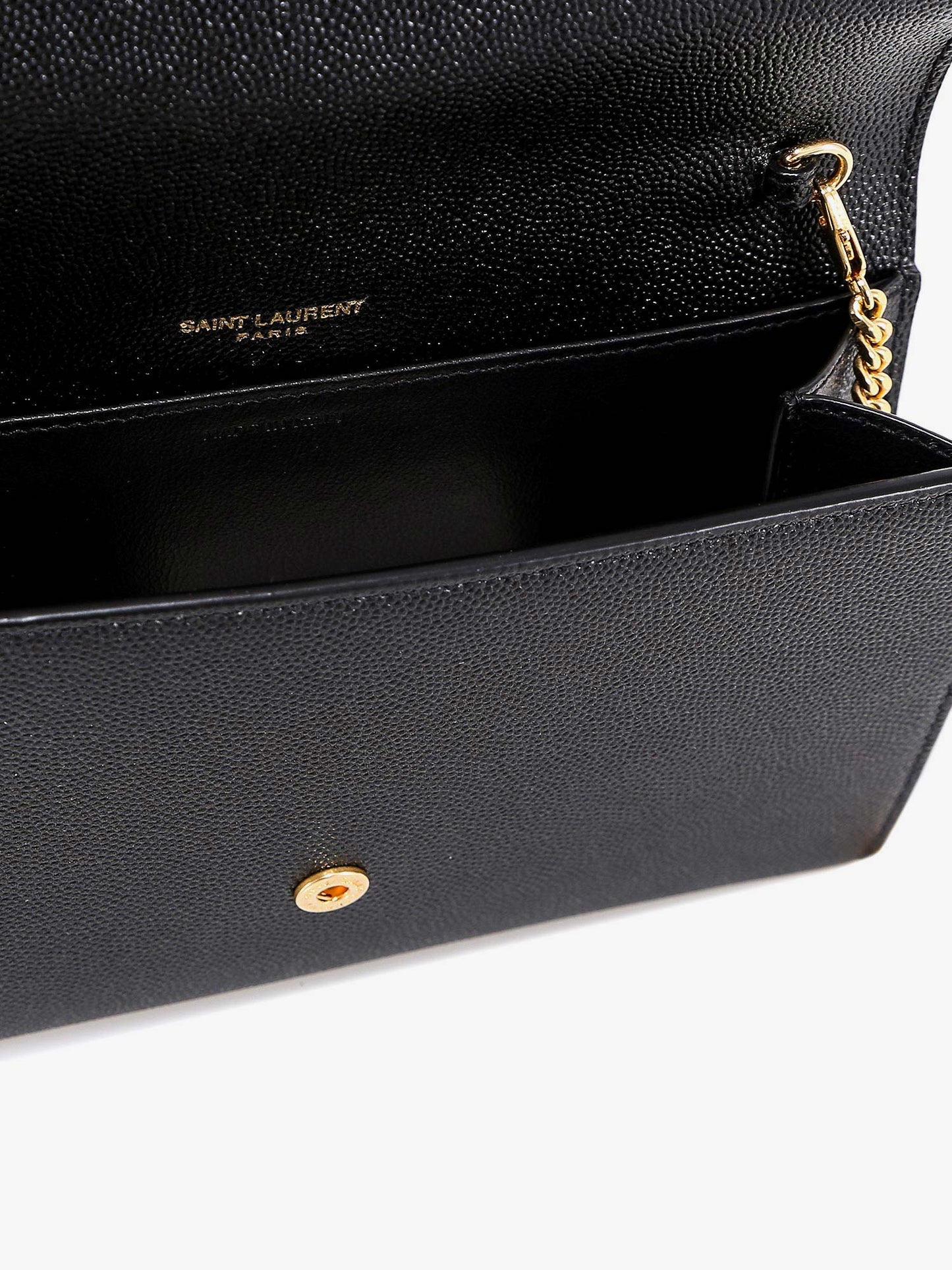 Saint Laurent Women Leather Crossbody Bag With Metal Cassandre Logo SAINT LAURENT