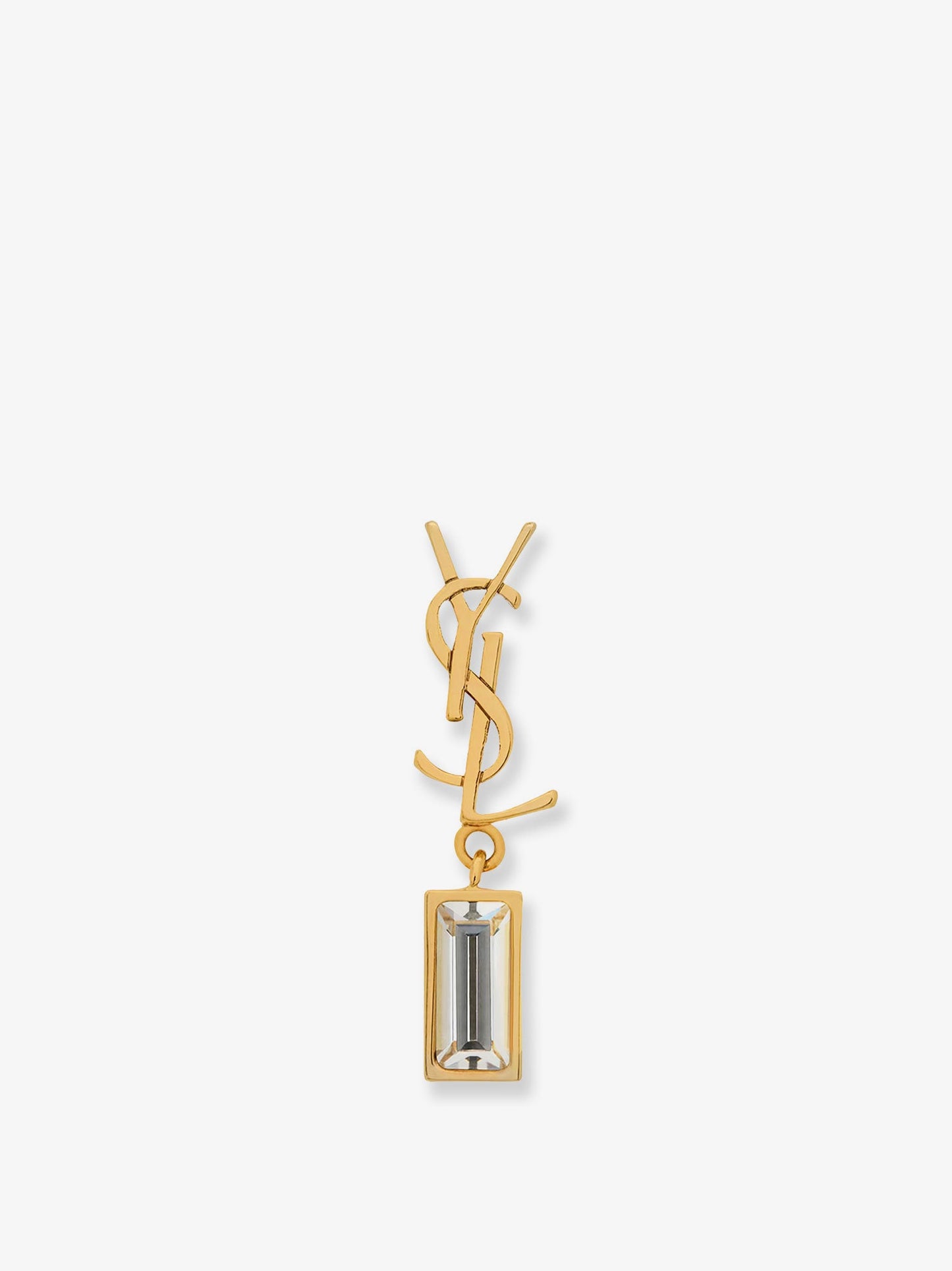 Saint Laurent Women Single Cassandre Brass Earring SAINT LAURENT