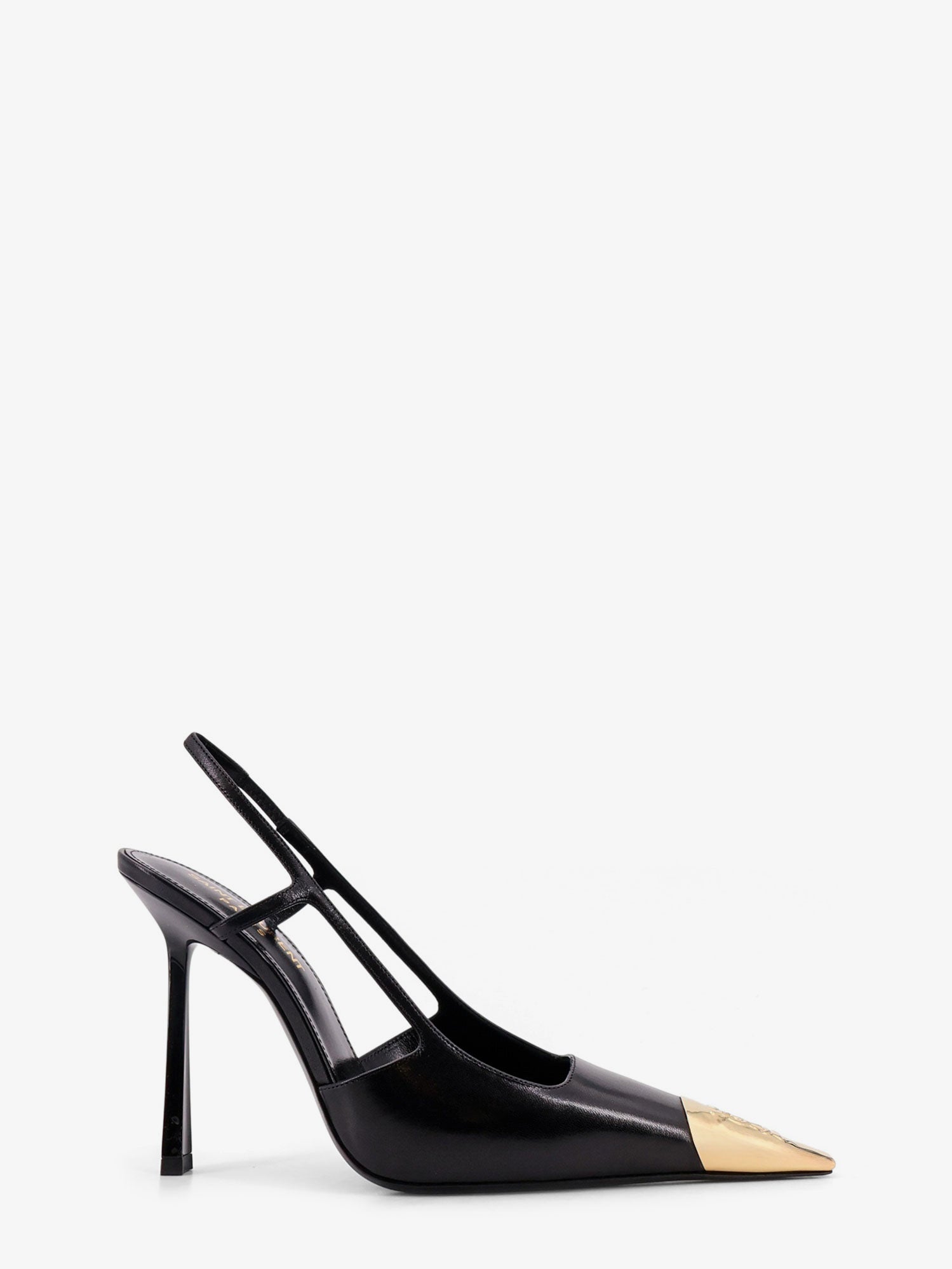 Saint Laurent Women Jeanne Leather Pumps With Metal Toe SAINT LAURENT