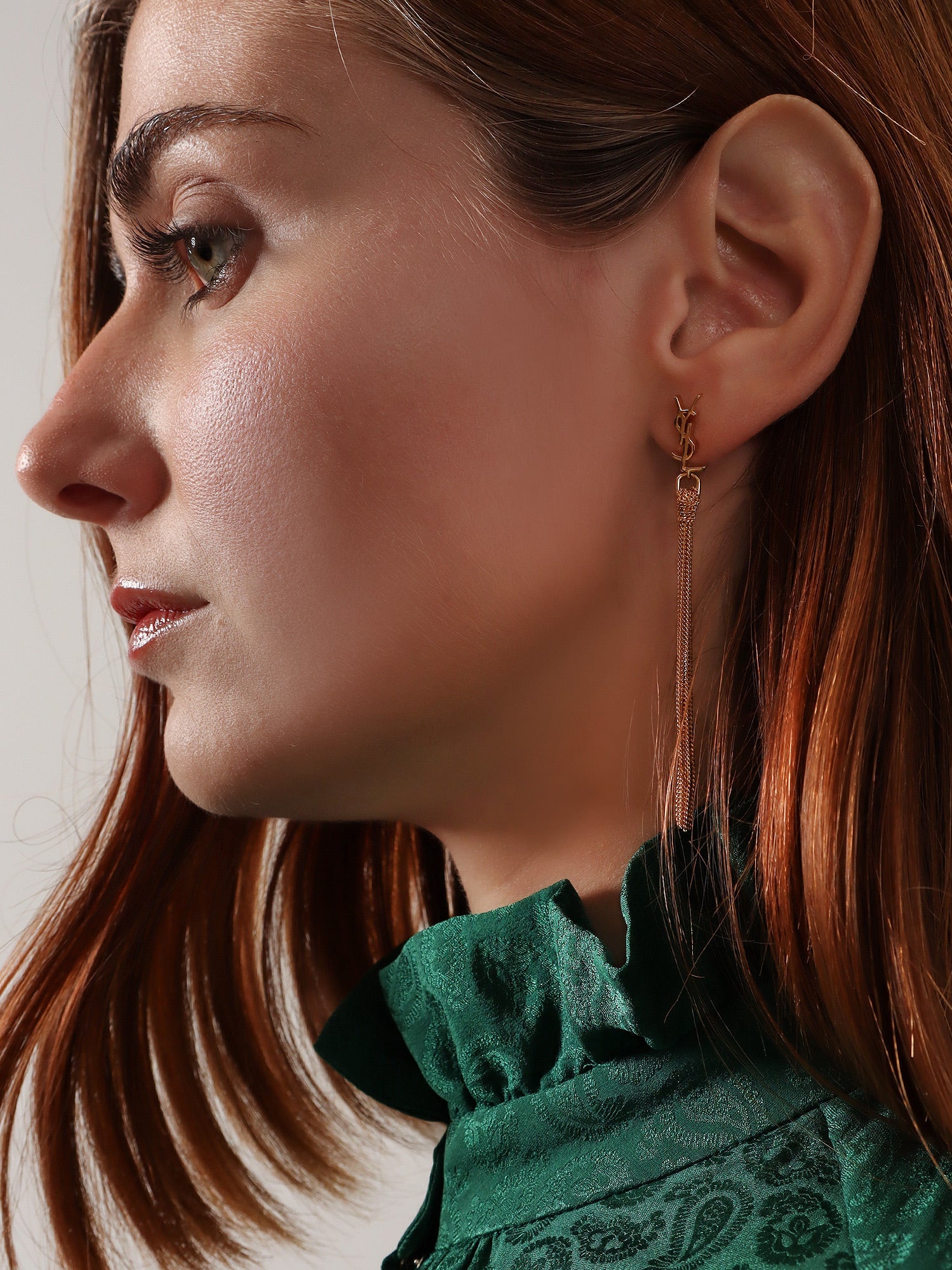 Saint Laurent Women Cassandre Metal Earrings SAINT LAURENT