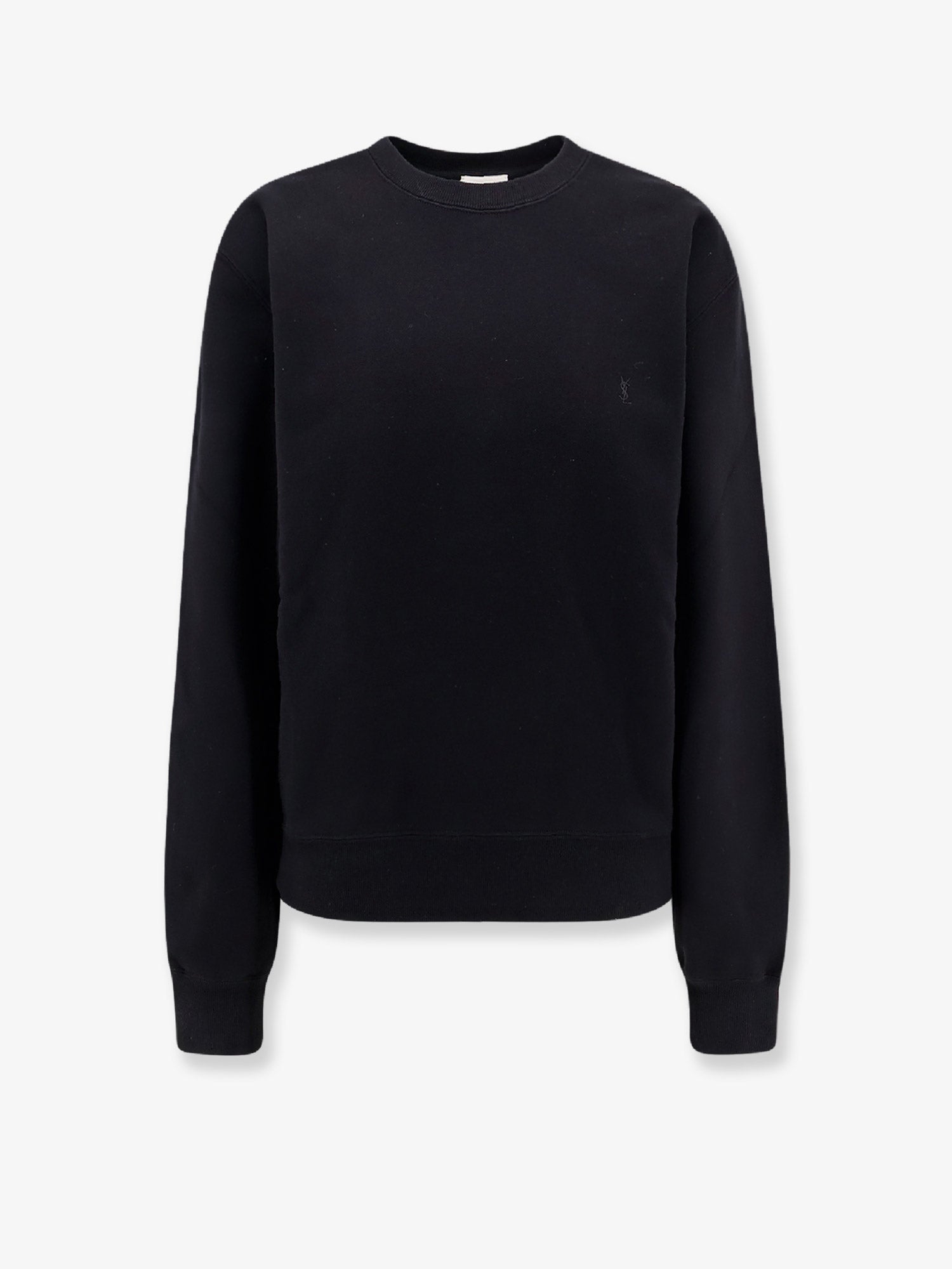 Saint Laurent Women Certified Cotton Sweatshirt With Cassandre Embroidery SAINT LAURENT
