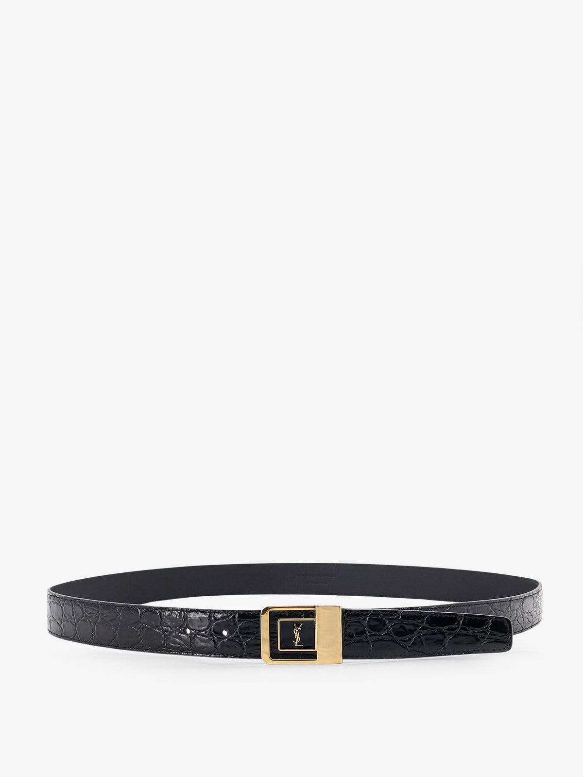 Saint Laurent Men La 66 Crocodile-Embossed Leather Belt SAINT LAURENT