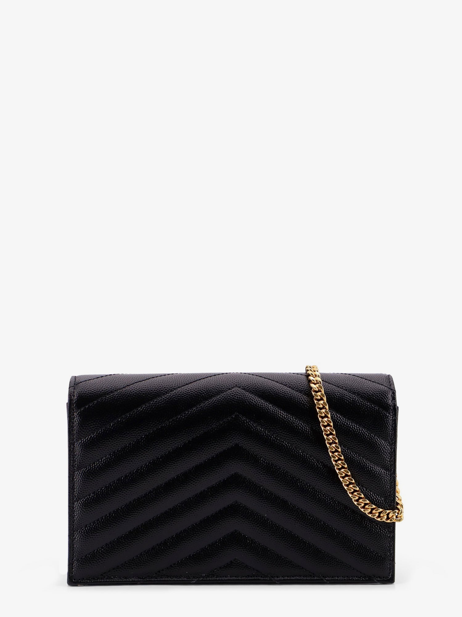 Saint Laurent Women Cassandre Envelope Clutch Crossbody  Bag With Chain SAINT LAURENT