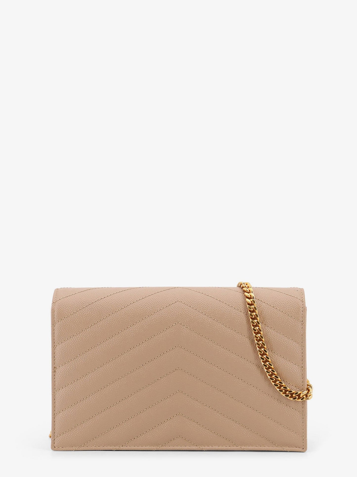 Saint Laurent Women Leather Shoulder Bag With Metal Cassandre Logo