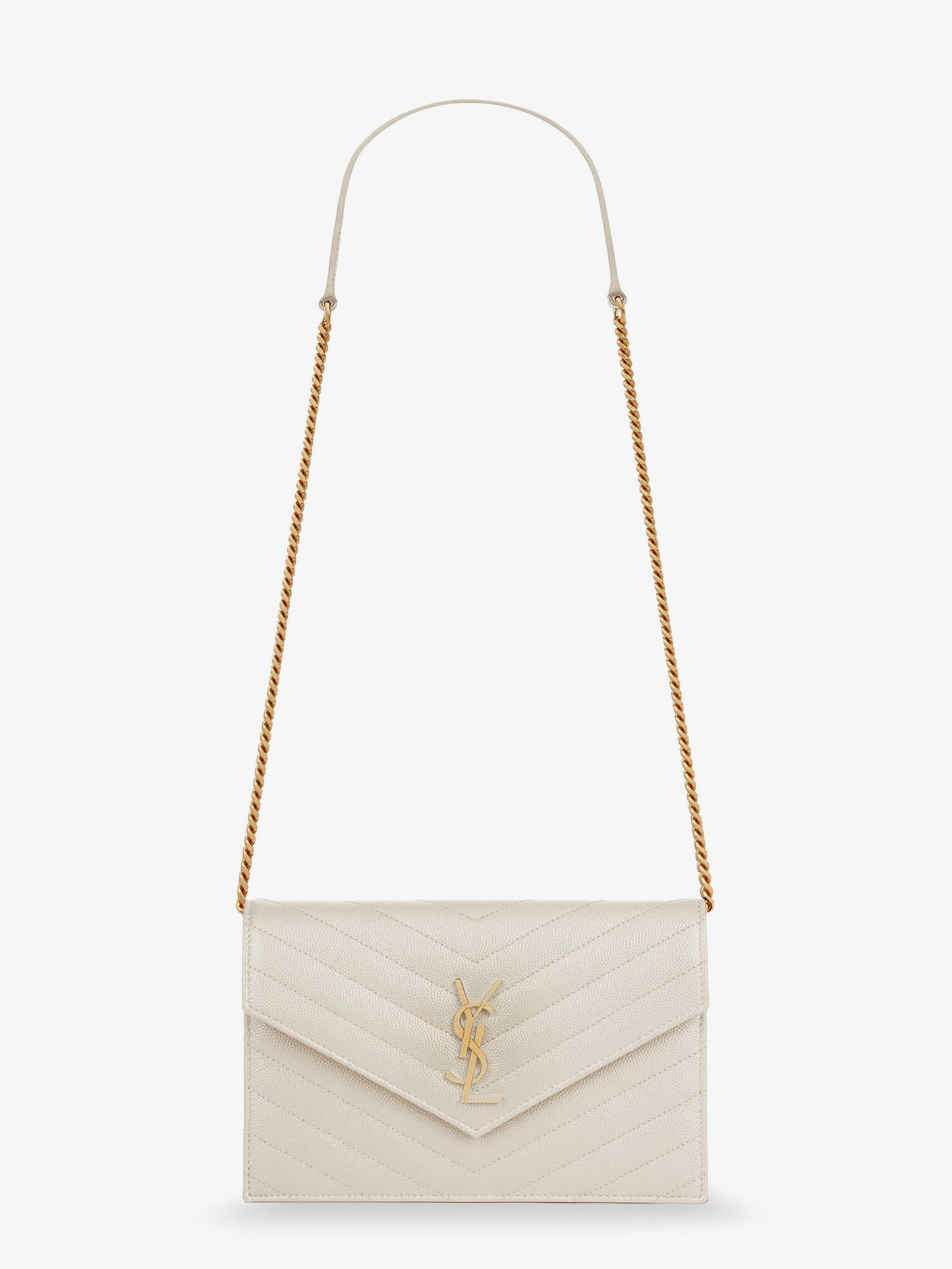 Saint Laurent Women Envelope Leather Crossbody Bag SAINT LAURENT