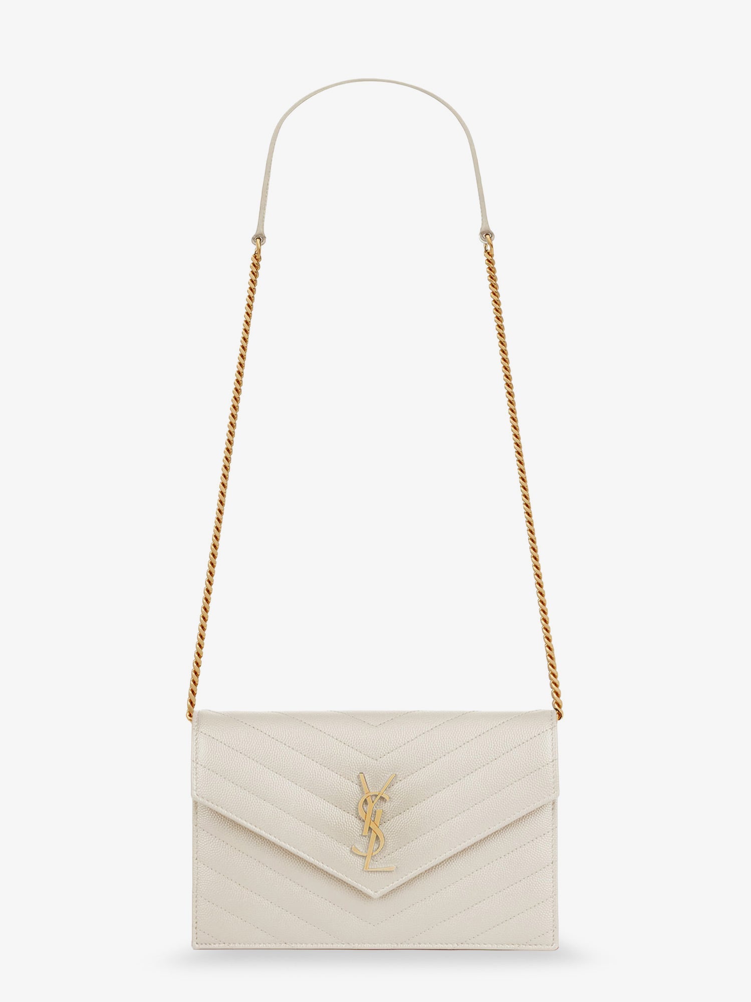 Saint Laurent Women Envelope Leather Crossbody Bag SAINT LAURENT