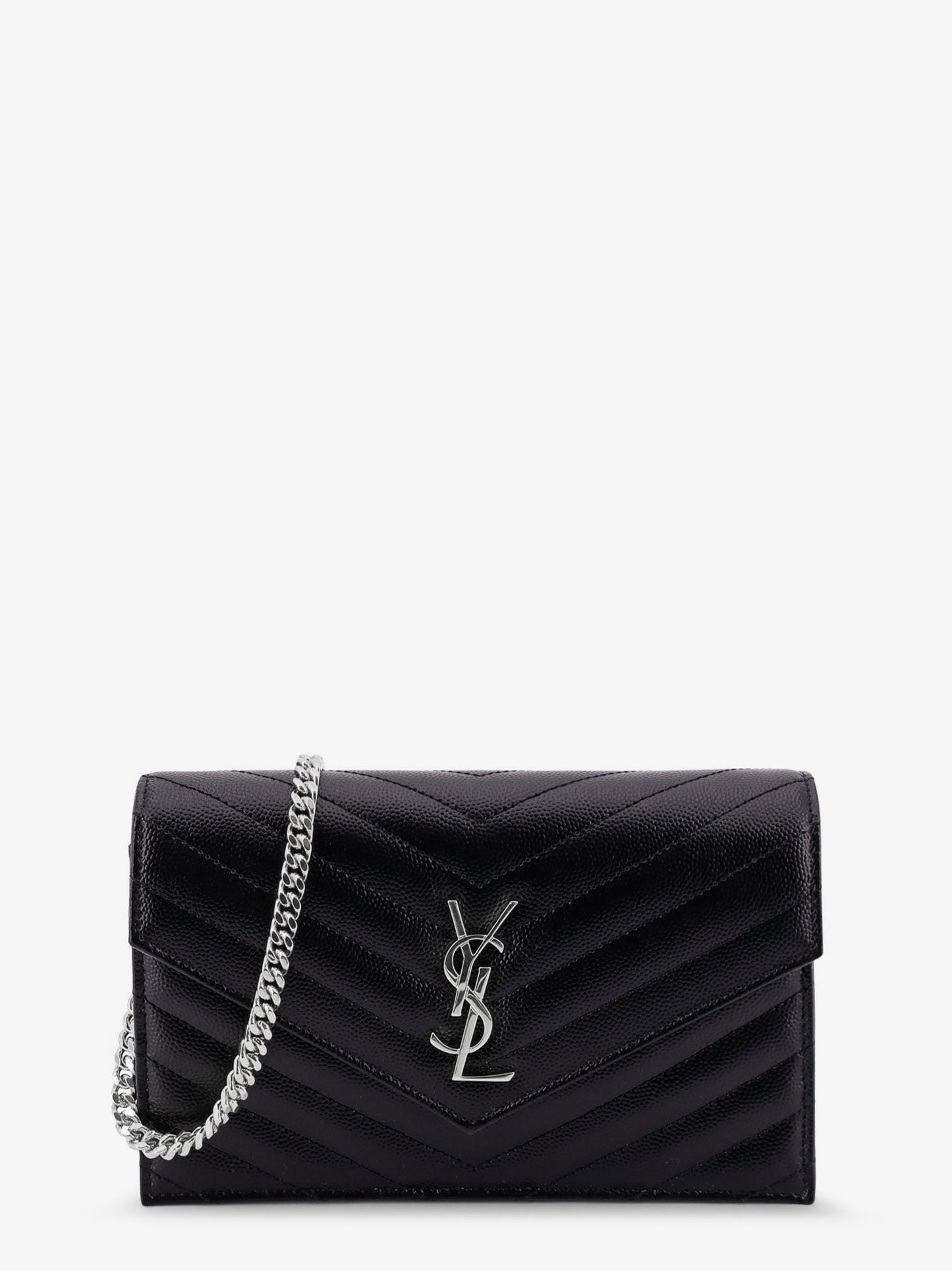 Saint Laurent Women Envelope Leather Wallet Crossbody Bag With Chain Shoulder Strap SAINT LAURENT