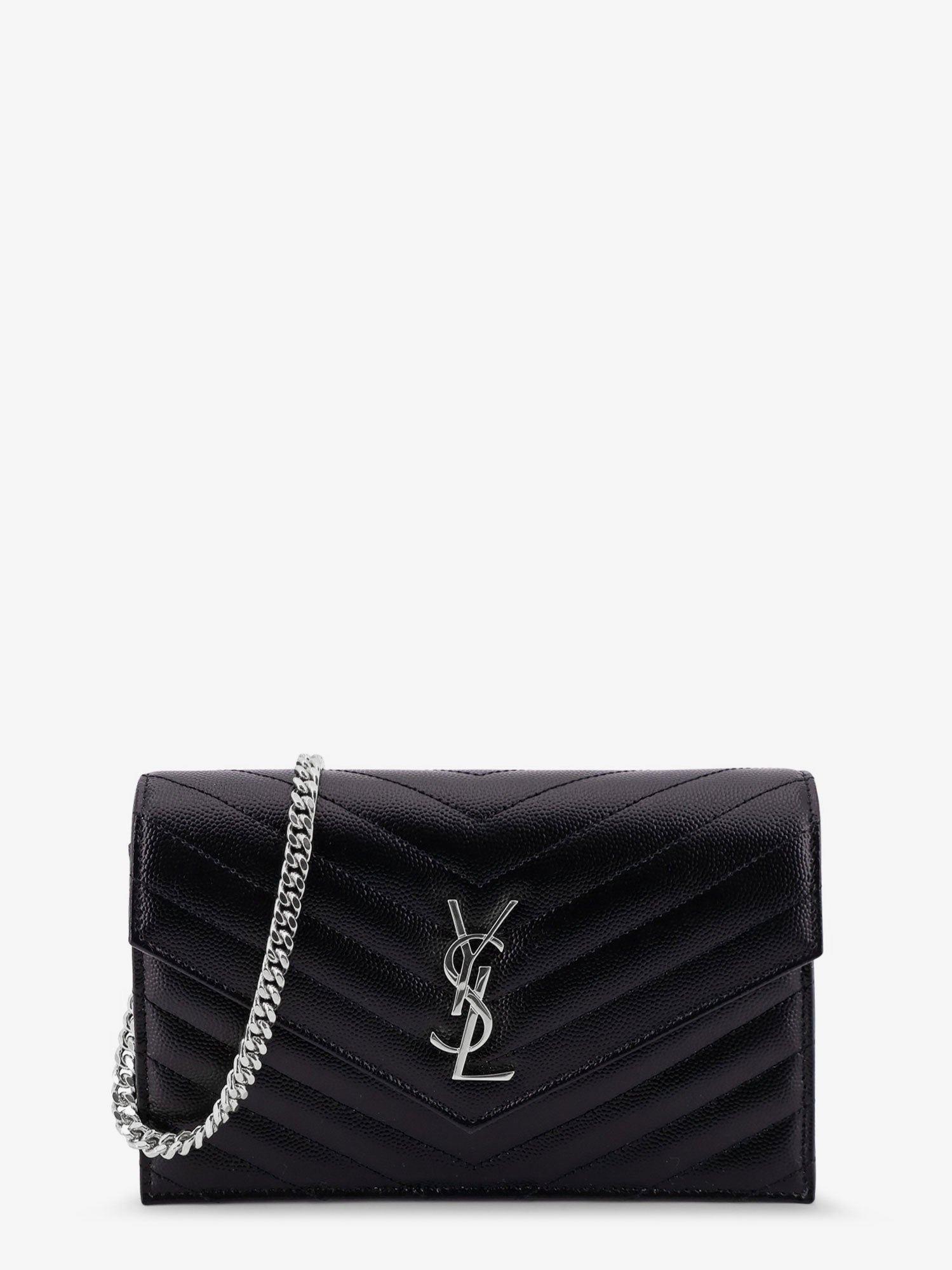Saint Laurent Women Envelope Leather Wallet Crossbody Bag With Chain Shoulder Strap SAINT LAURENT