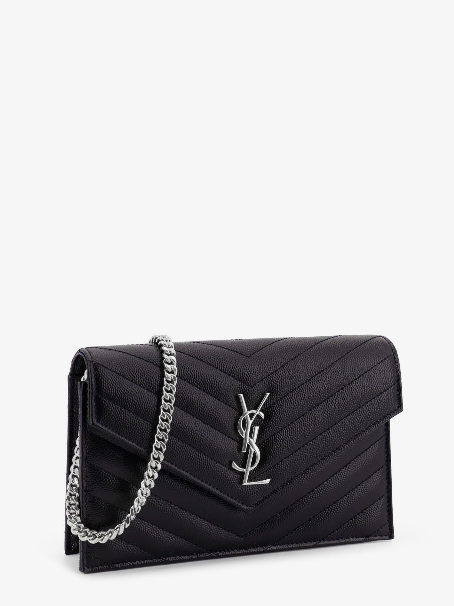 Saint Laurent Women Envelope Leather Wallet Crossbody Bag With Chain Shoulder Strap SAINT LAURENT
