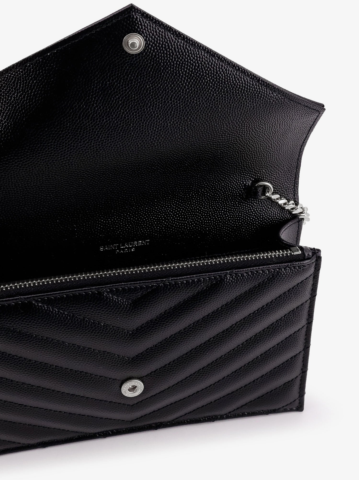 Saint Laurent Women Envelope Leather Wallet Crossbody Bag With Chain Shoulder Strap SAINT LAURENT