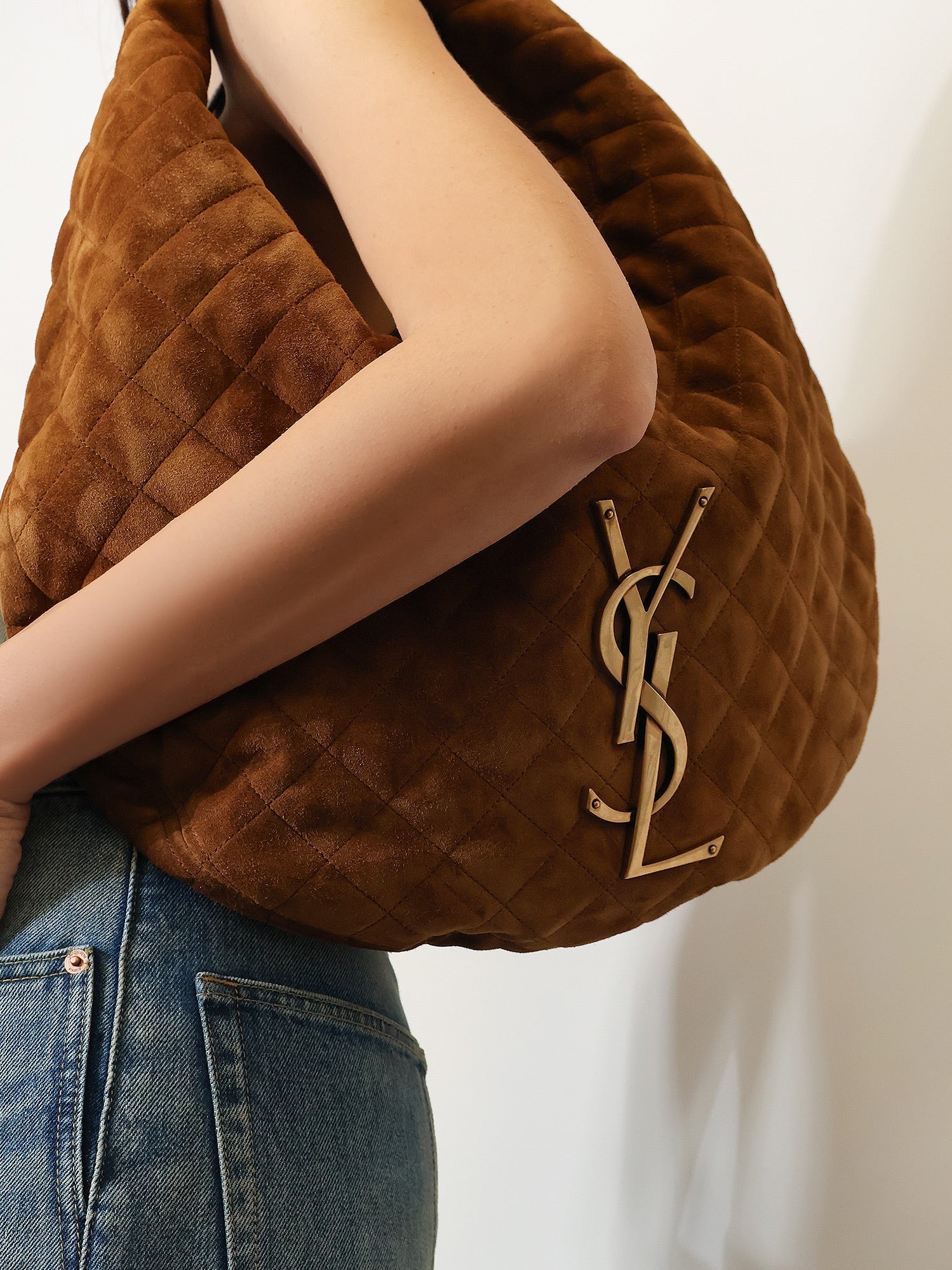Saint Laurent Women Icare Hobo Suede Handbag SAINT LAURENT