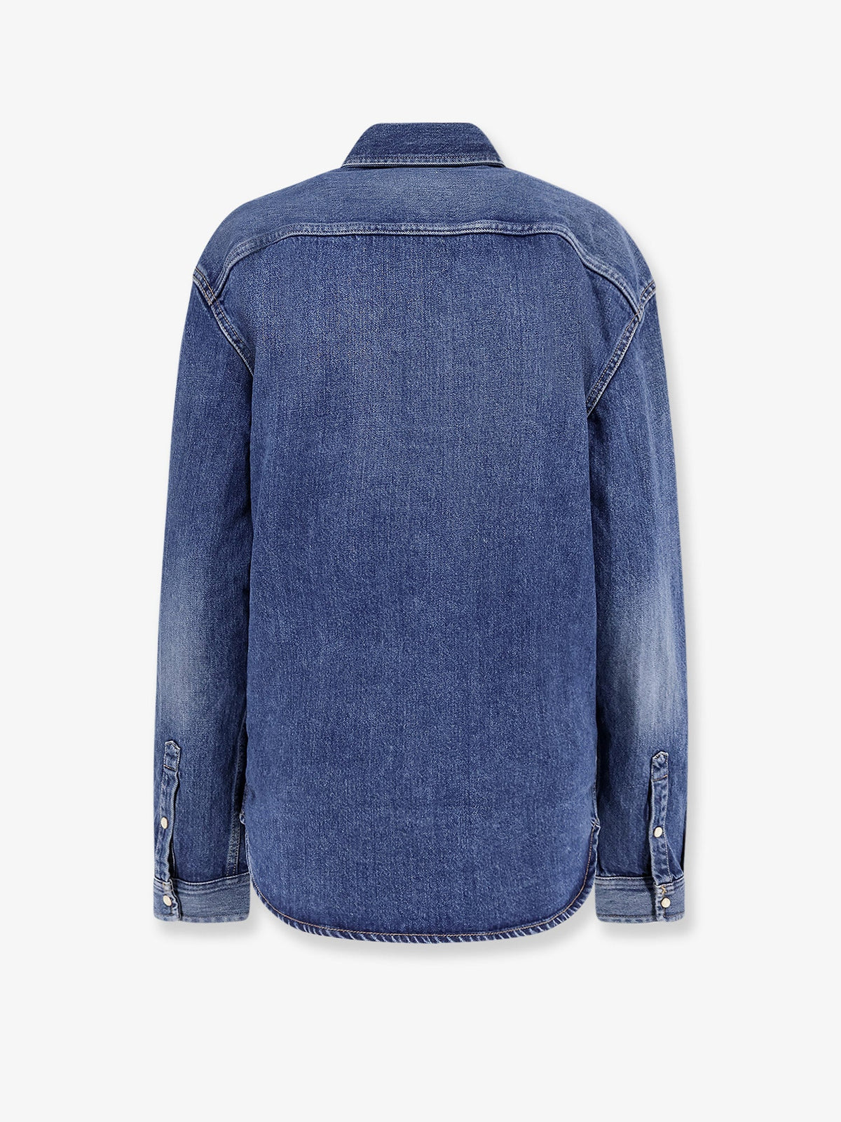 Saint Laurent Men Horizon Blue Cassandre Denim Shirt SAINT LAURENT