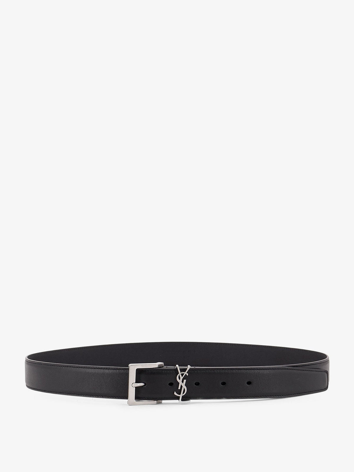 Saint Laurent Men Cassandre Leather Belt SAINT LAURENT