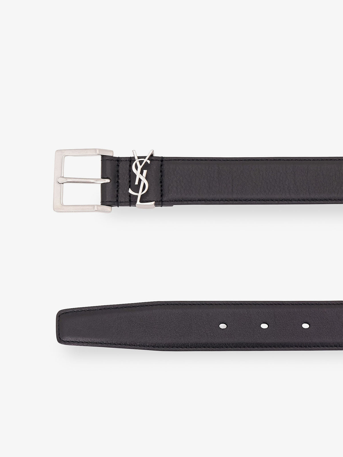 Saint Laurent Men Cassandre Leather Belt SAINT LAURENT