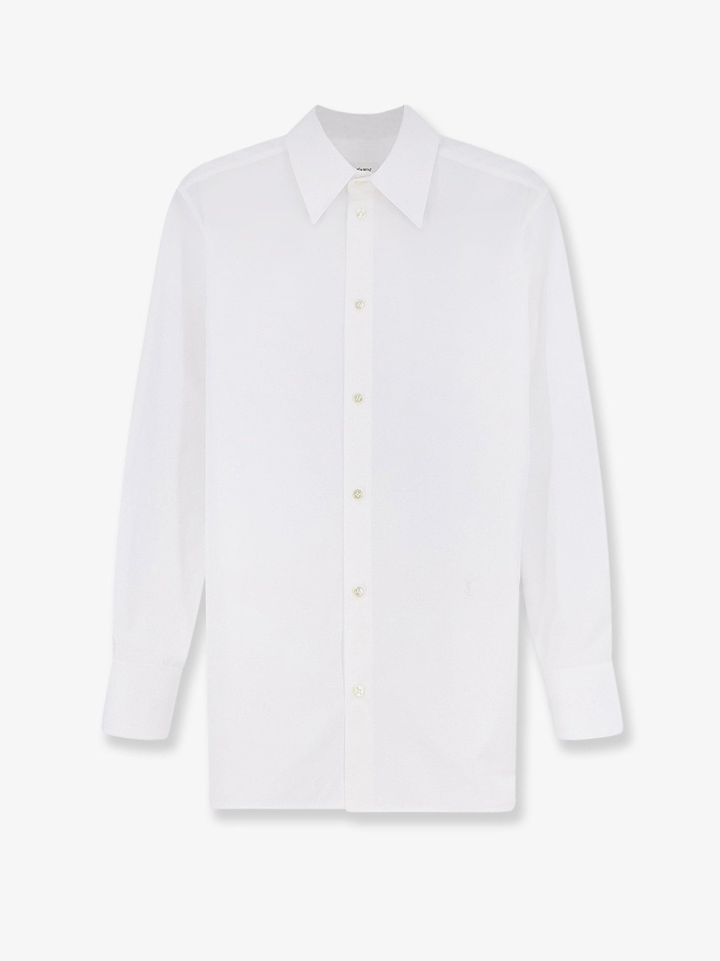 Saint Laurent Women Cotton Shirt With Cassandre Embroidery SAINT LAURENT