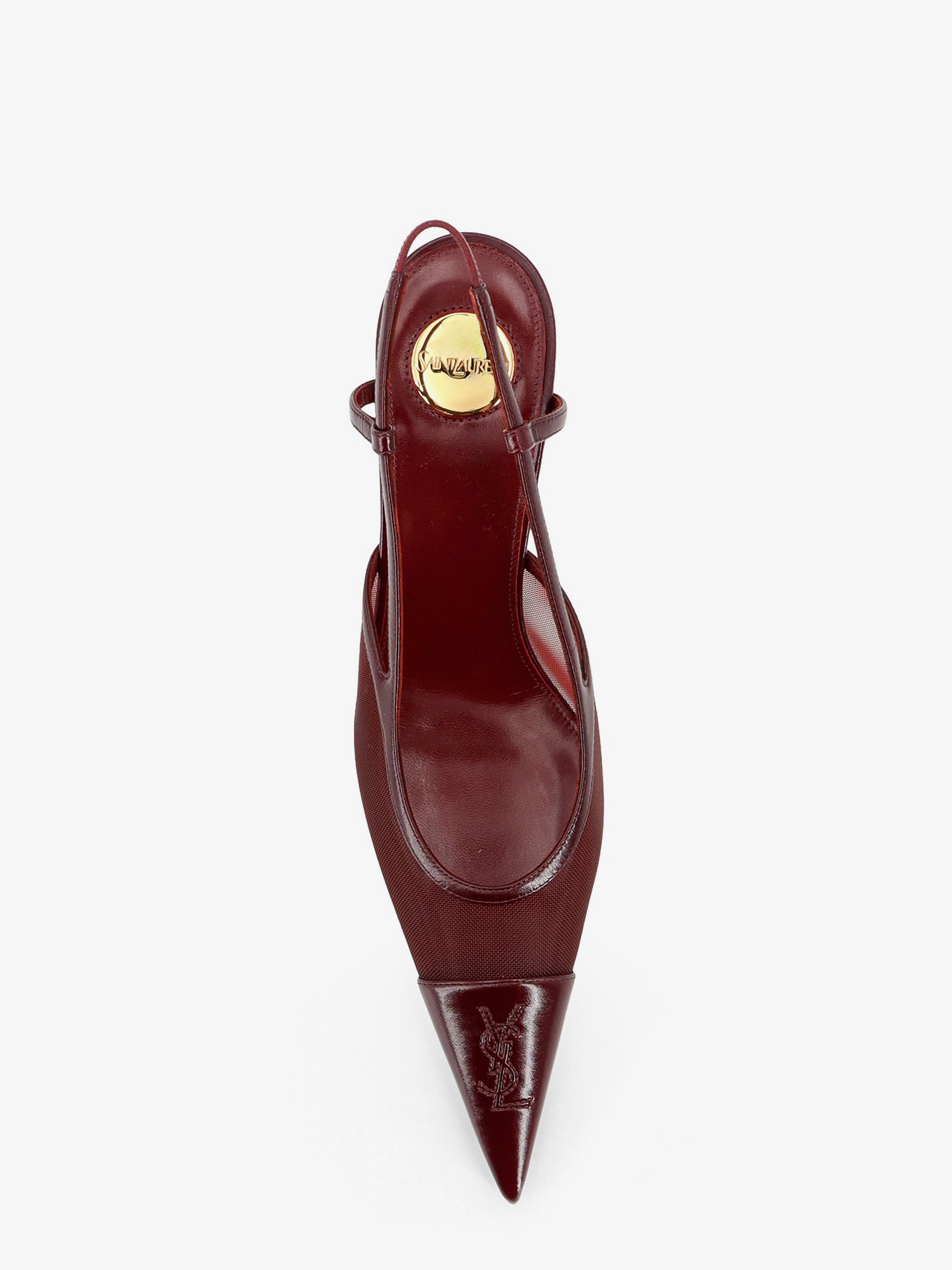 Saint Laurent Women Renee Mesh Pump With Cassandre Toe SAINT LAURENT