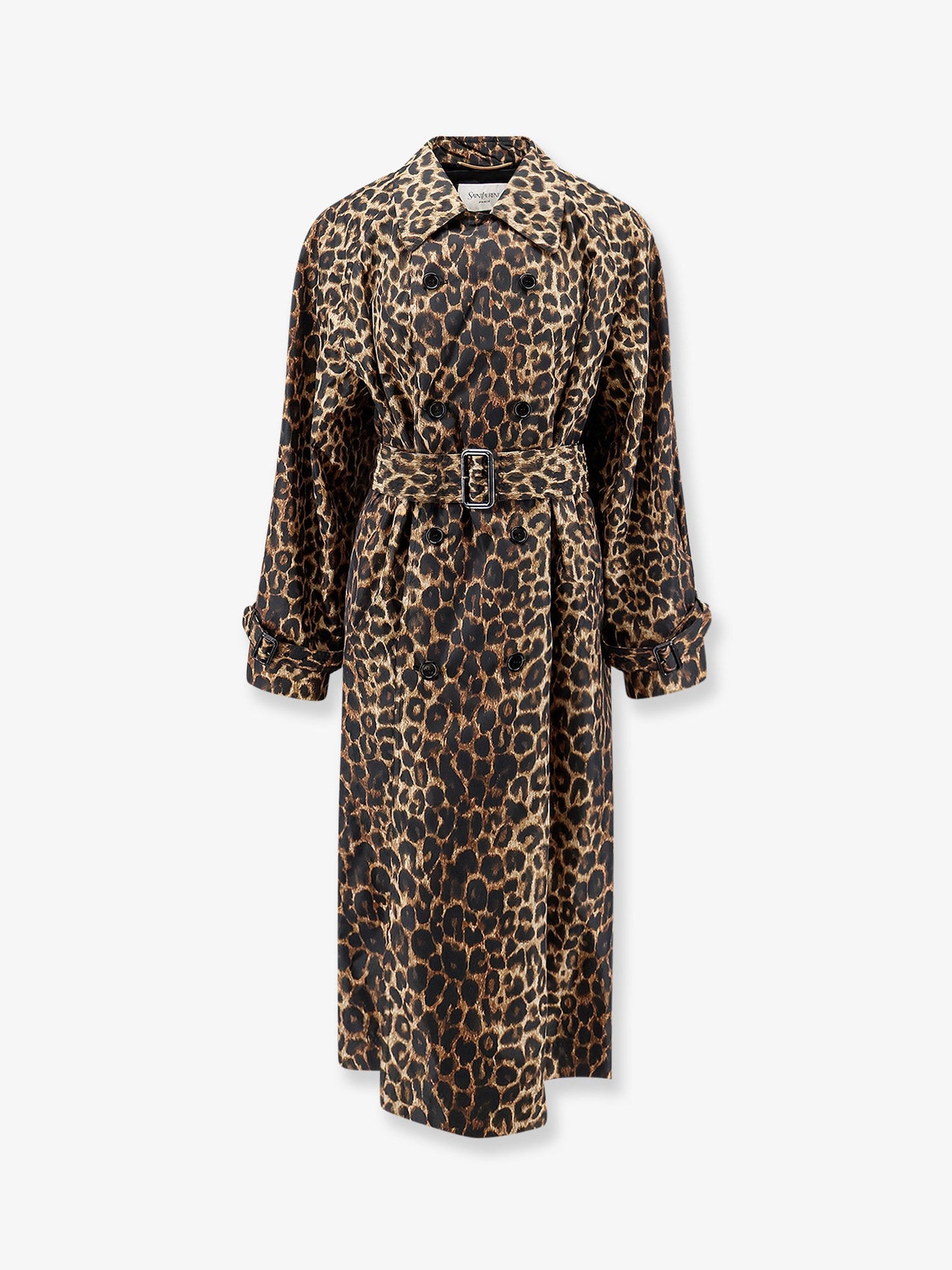 Saint Laurent Women Nylon Trench With Animal Print SAINT LAURENT