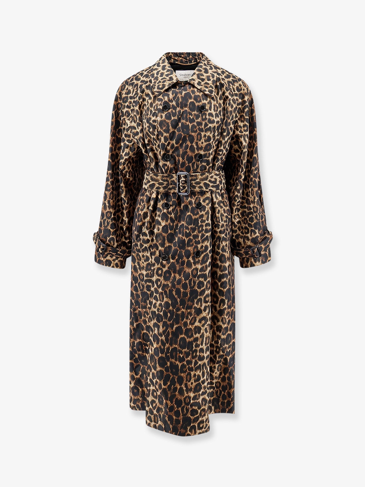 Saint Laurent Women Nylon Trench With Animal Print SAINT LAURENT