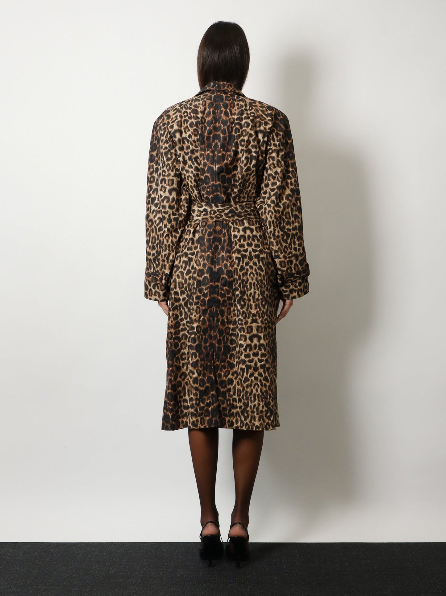 Saint Laurent Women Nylon Trench With Animal Print SAINT LAURENT