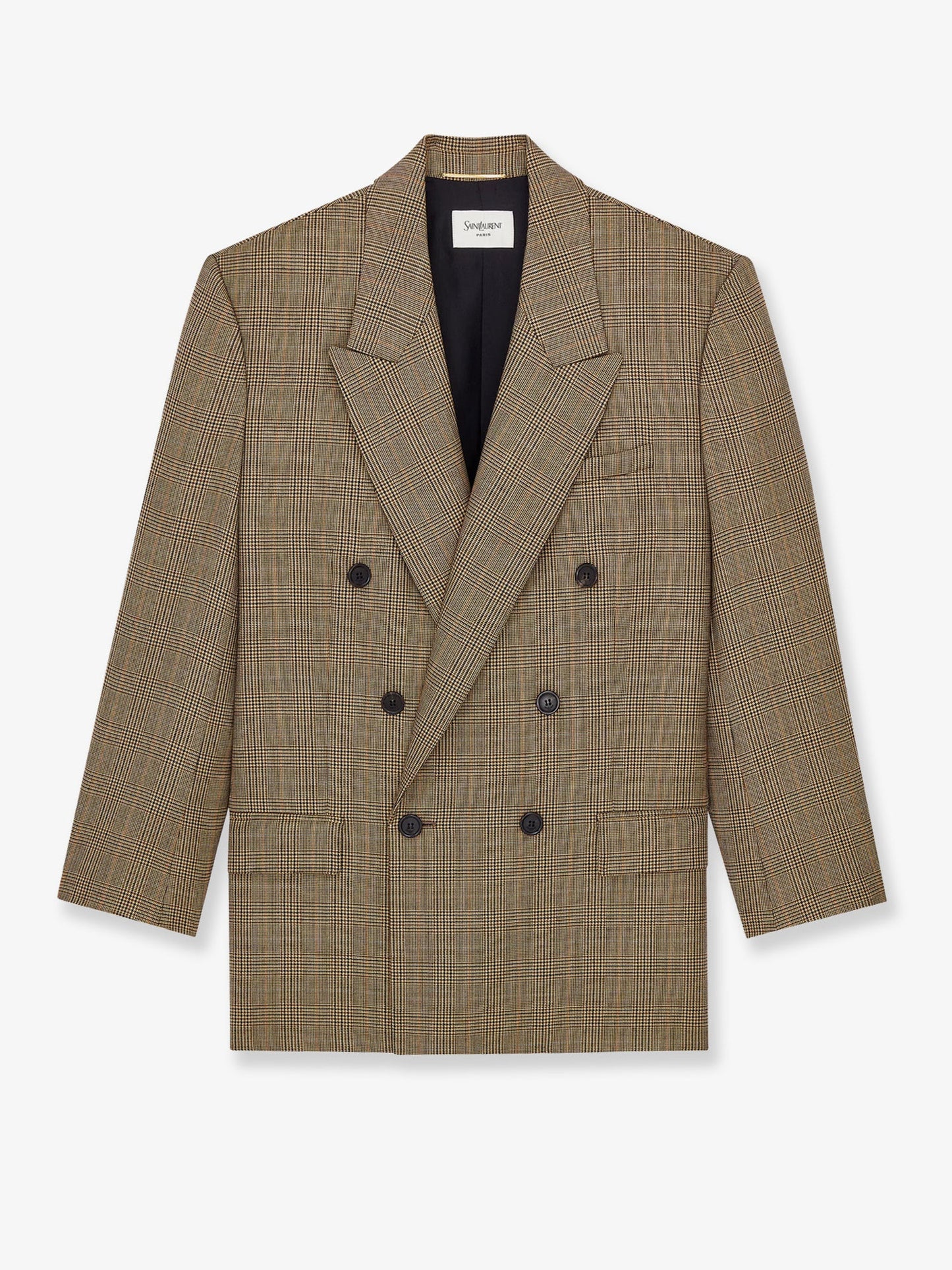 Saint Laurent Women Prince-Of-Wales Certified Wool Blazer SAINT LAURENT