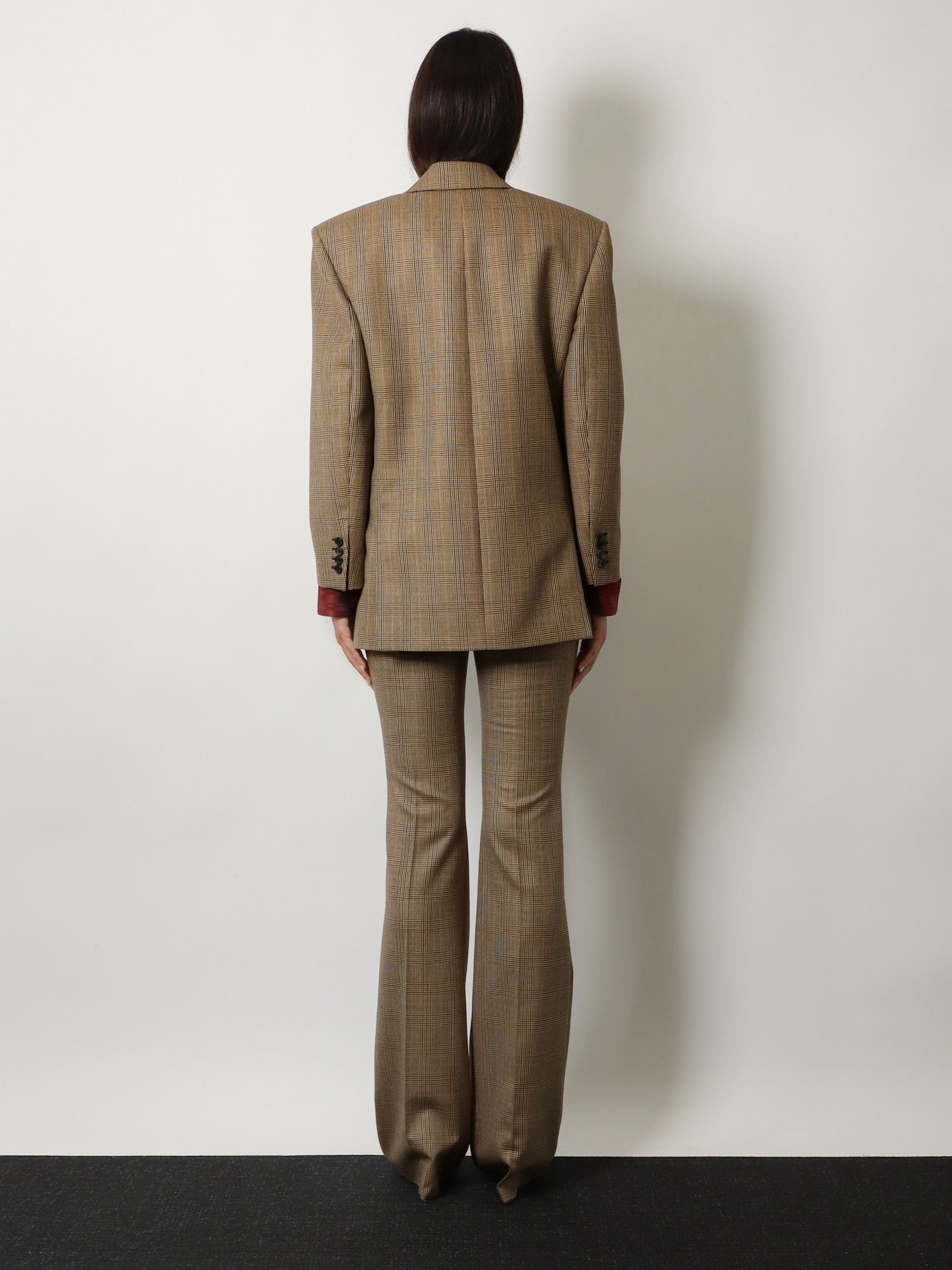 Saint Laurent Women Prince-Of-Wales Certified Wool Blazer SAINT LAURENT