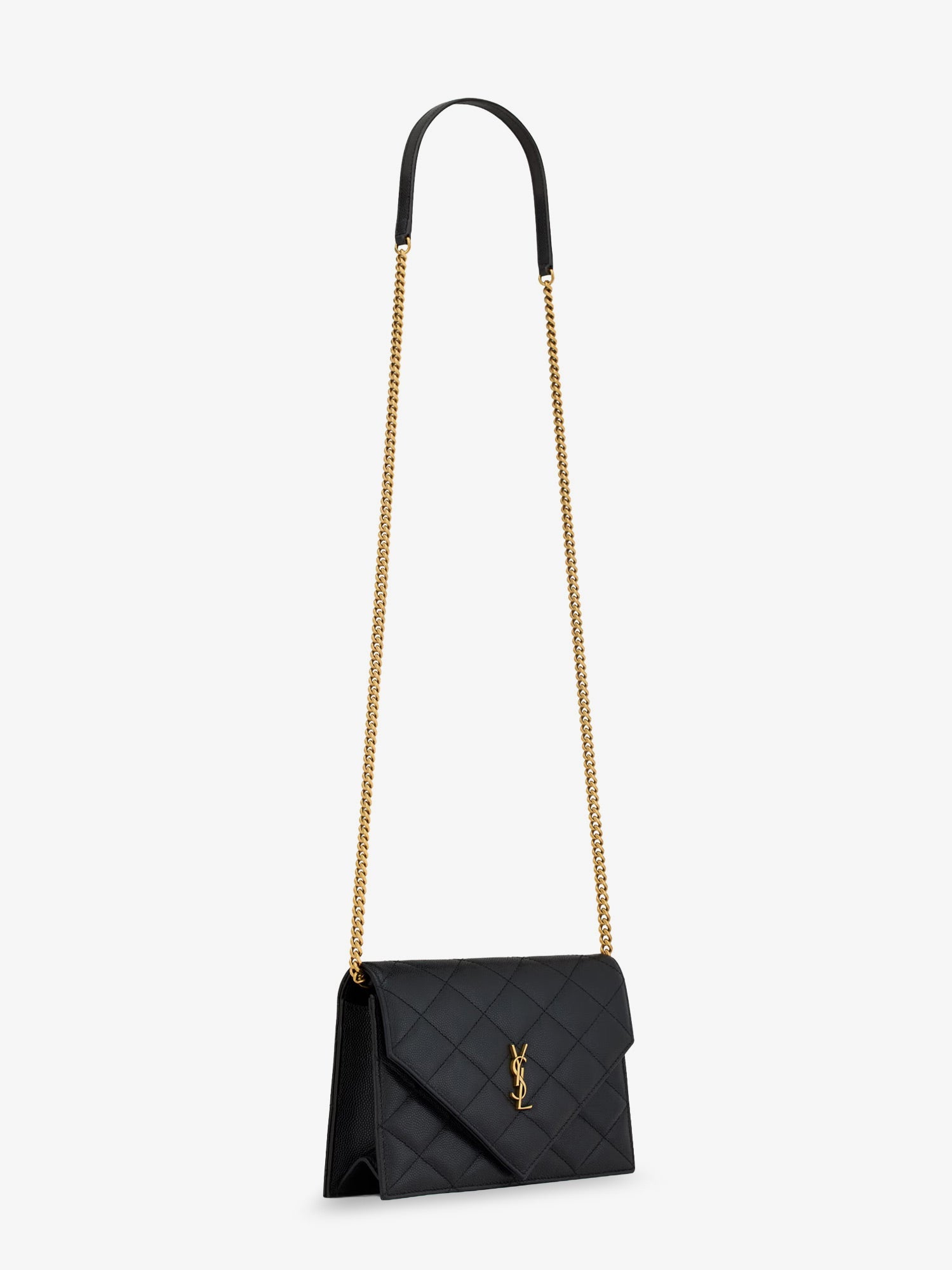 Saint Laurent Women Paris Leather Crossbody Bag With Metal Cassandre Logo SAINT LAURENT