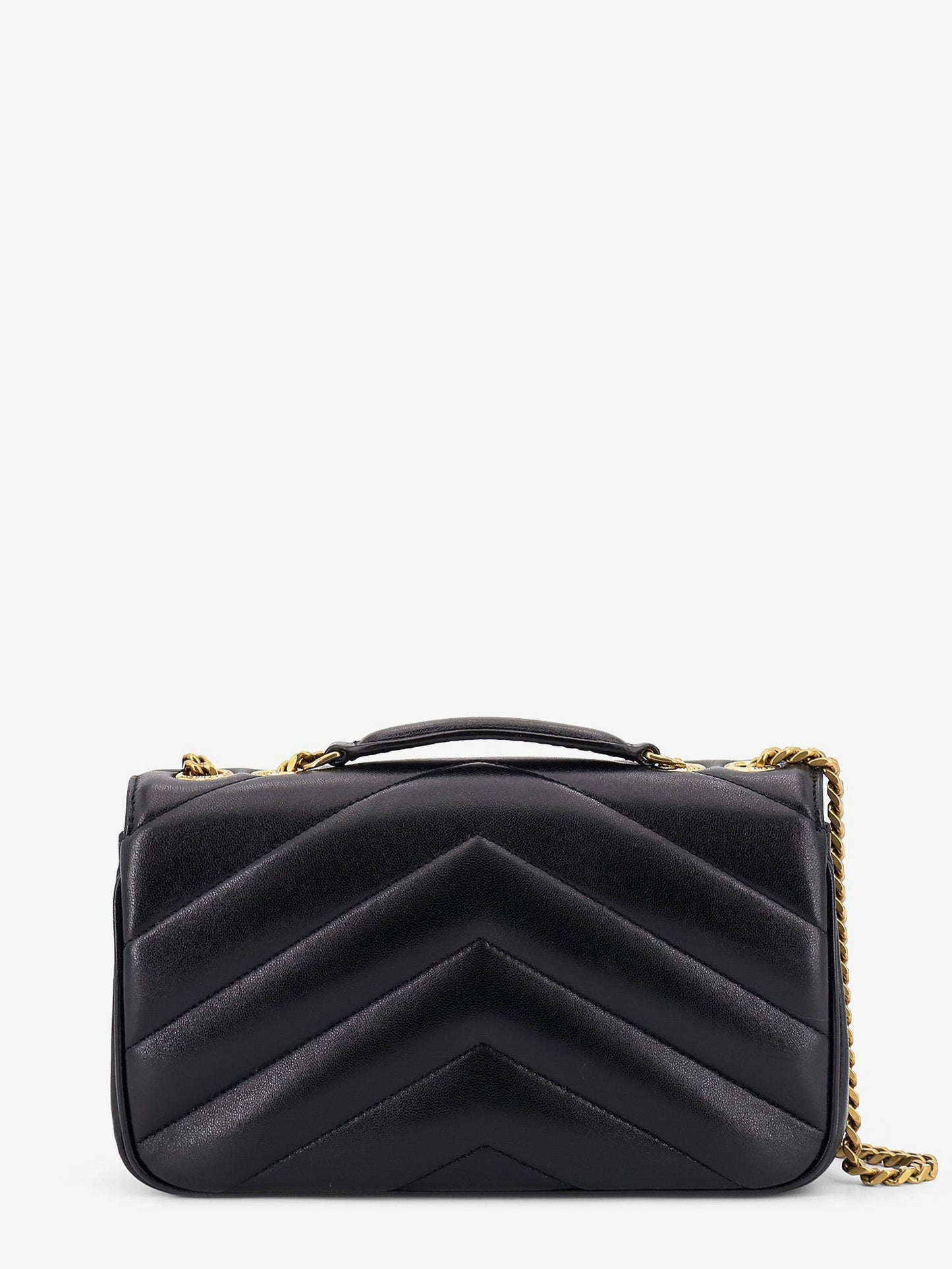 Saint Laurent Women Loulou Leather Shoulder Bag With Metal Cassandre Logo SAINT LAURENT