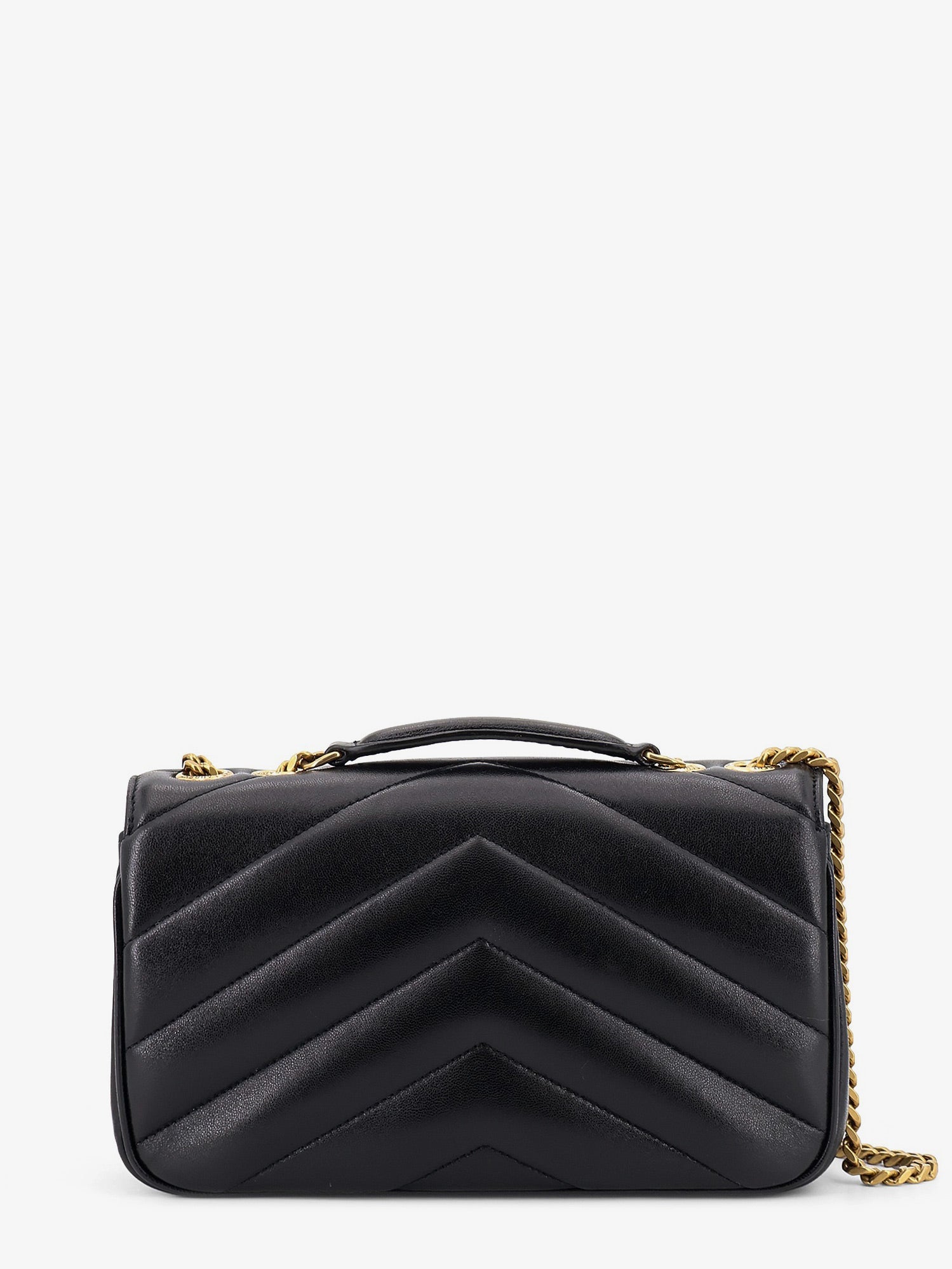 Saint Laurent Women Loulou Leather Shoulder Bag With Metal Cassandre Logo SAINT LAURENT