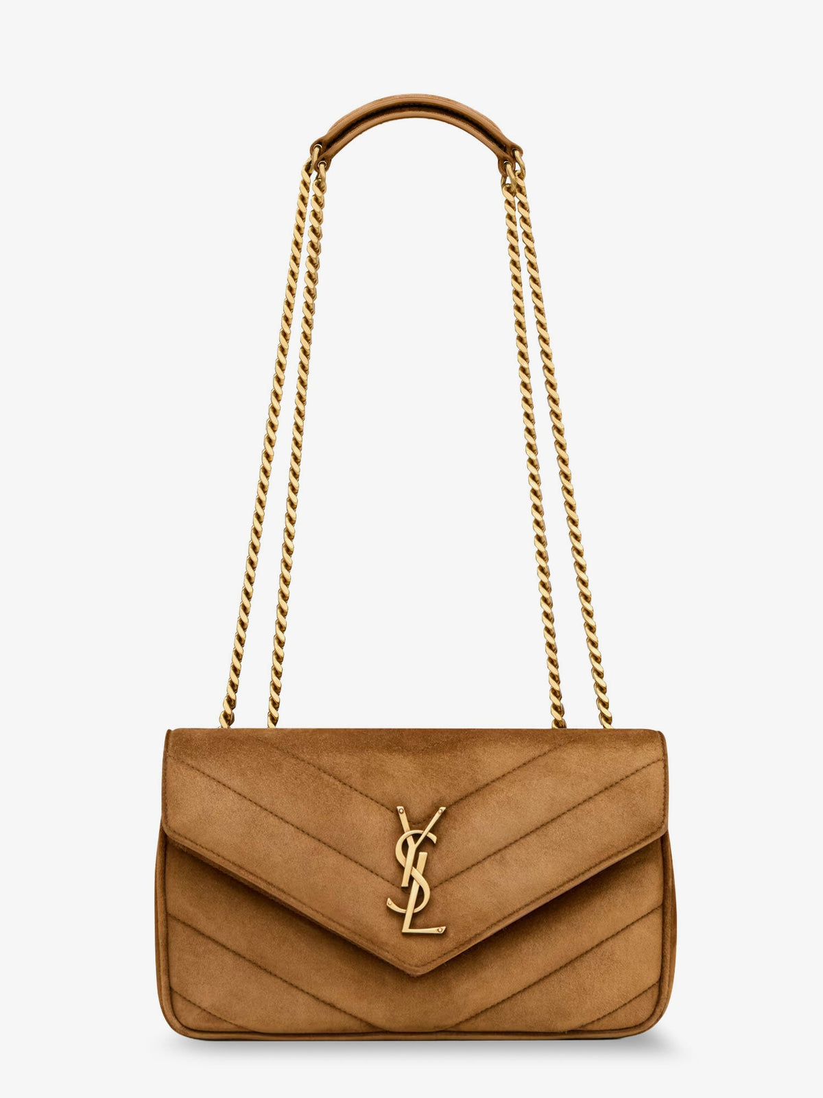 Saint Laurent Women Loulou Leather Shoulder Bag With Metal Cassandre Logo SAINT LAURENT