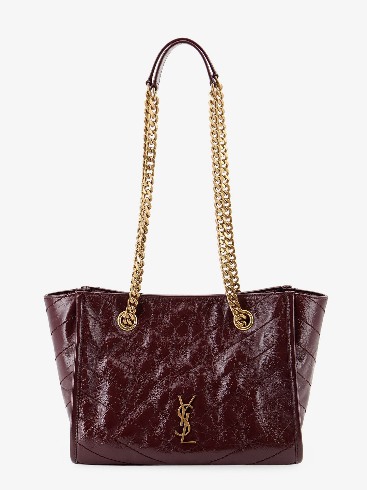 Saint Laurent Women Niki Vintage-Effect Leather Shopping Bag