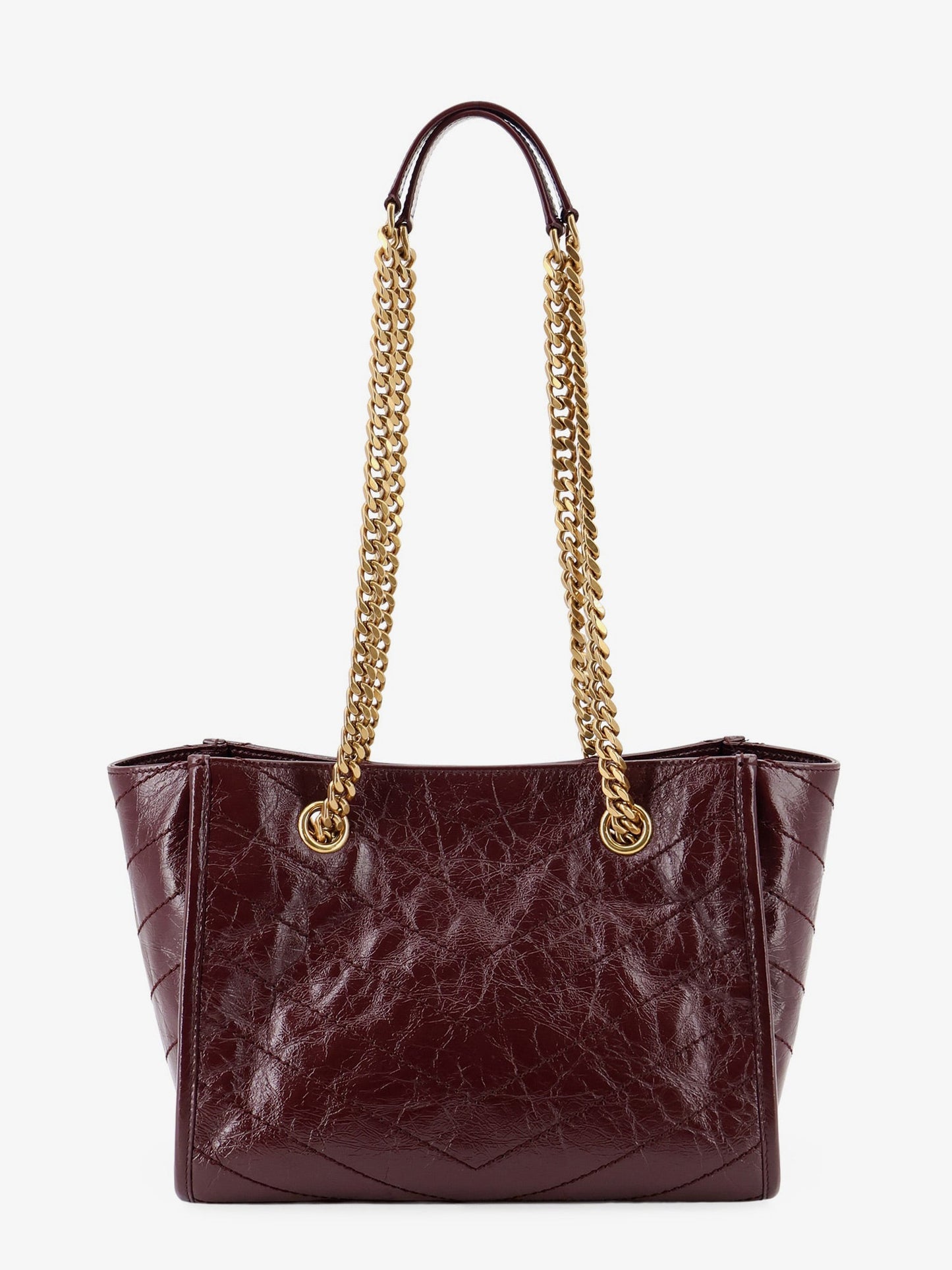 Saint Laurent Women Niki Vintage-Effect Leather Shopping Bag