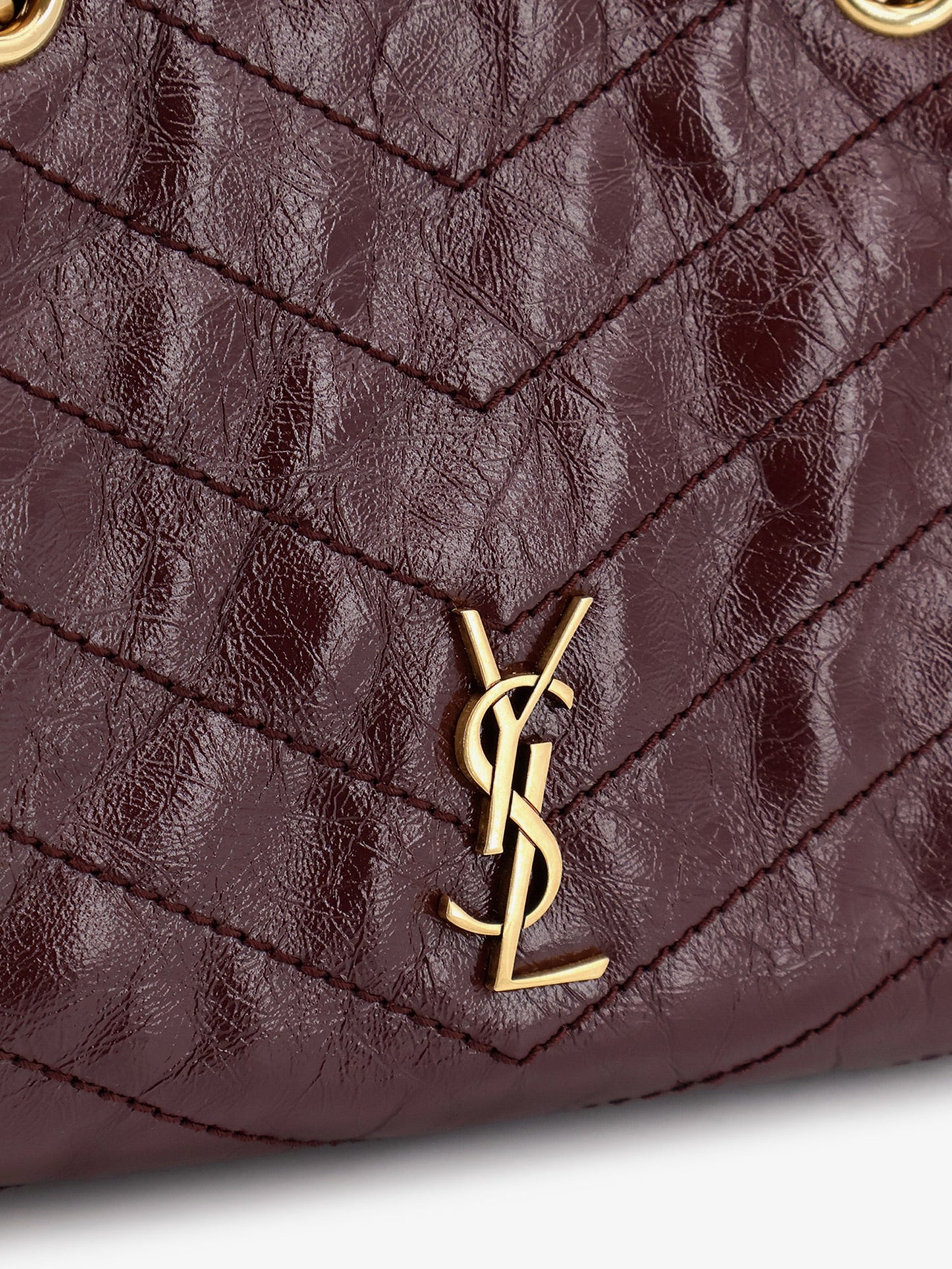 Saint Laurent Women Niki Vintage-Effect Leather Shopping Bag