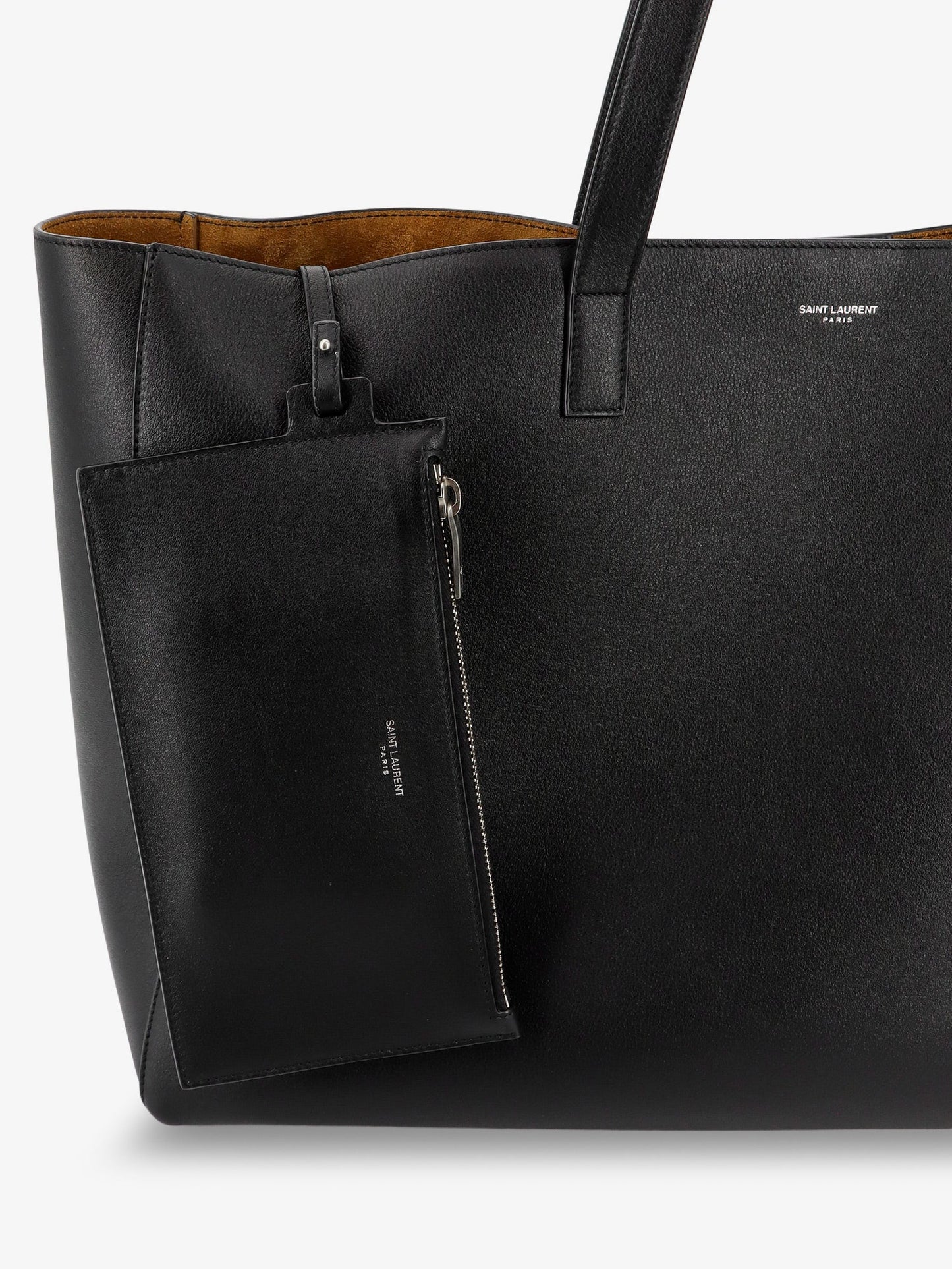 Saint Laurent Men Leather Shopping Bag With Front Logo SAINT LAURENT