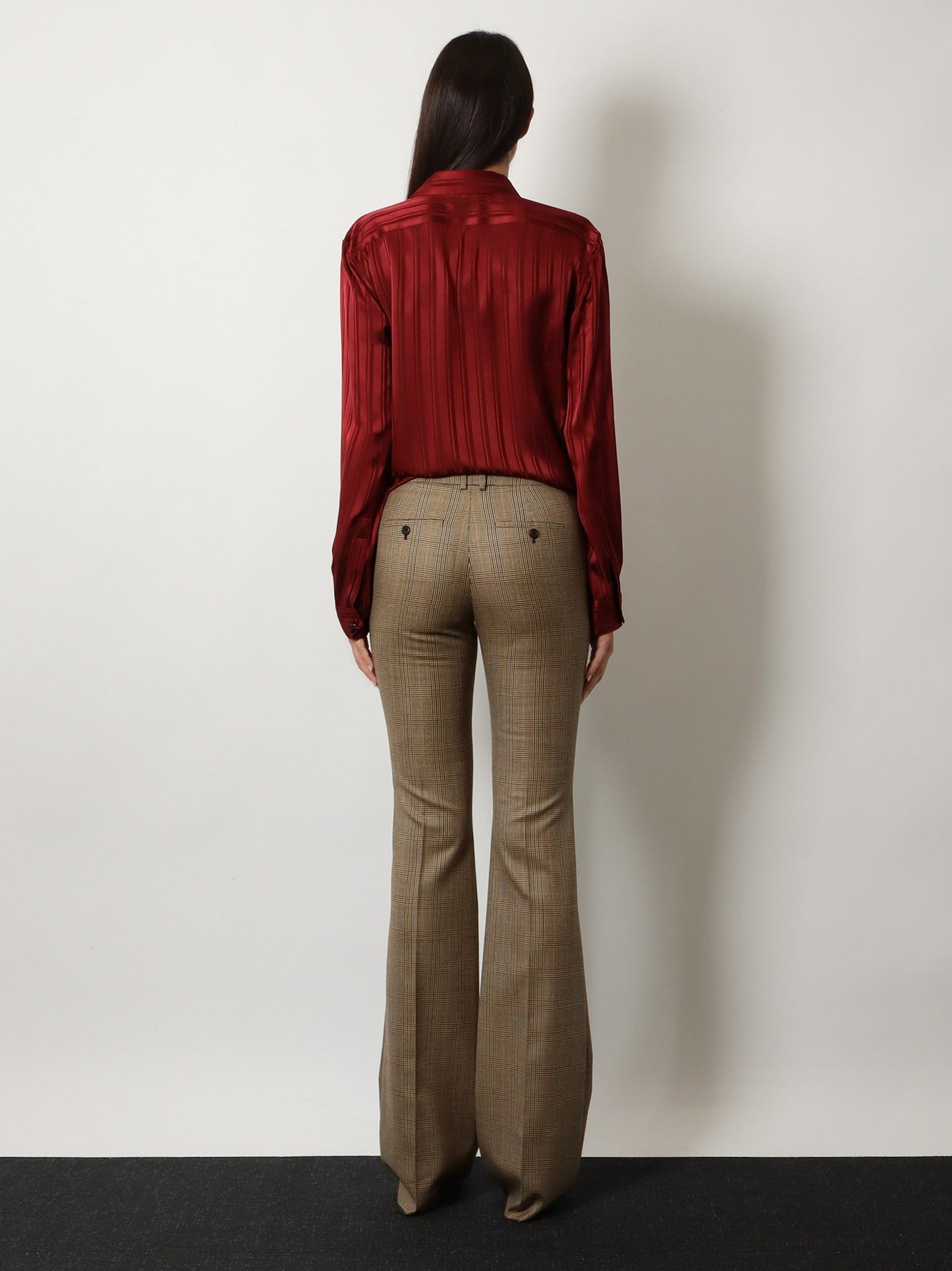 Saint Laurent Women Prince Of Wales Certified Wool Trousers SAINT LAURENT