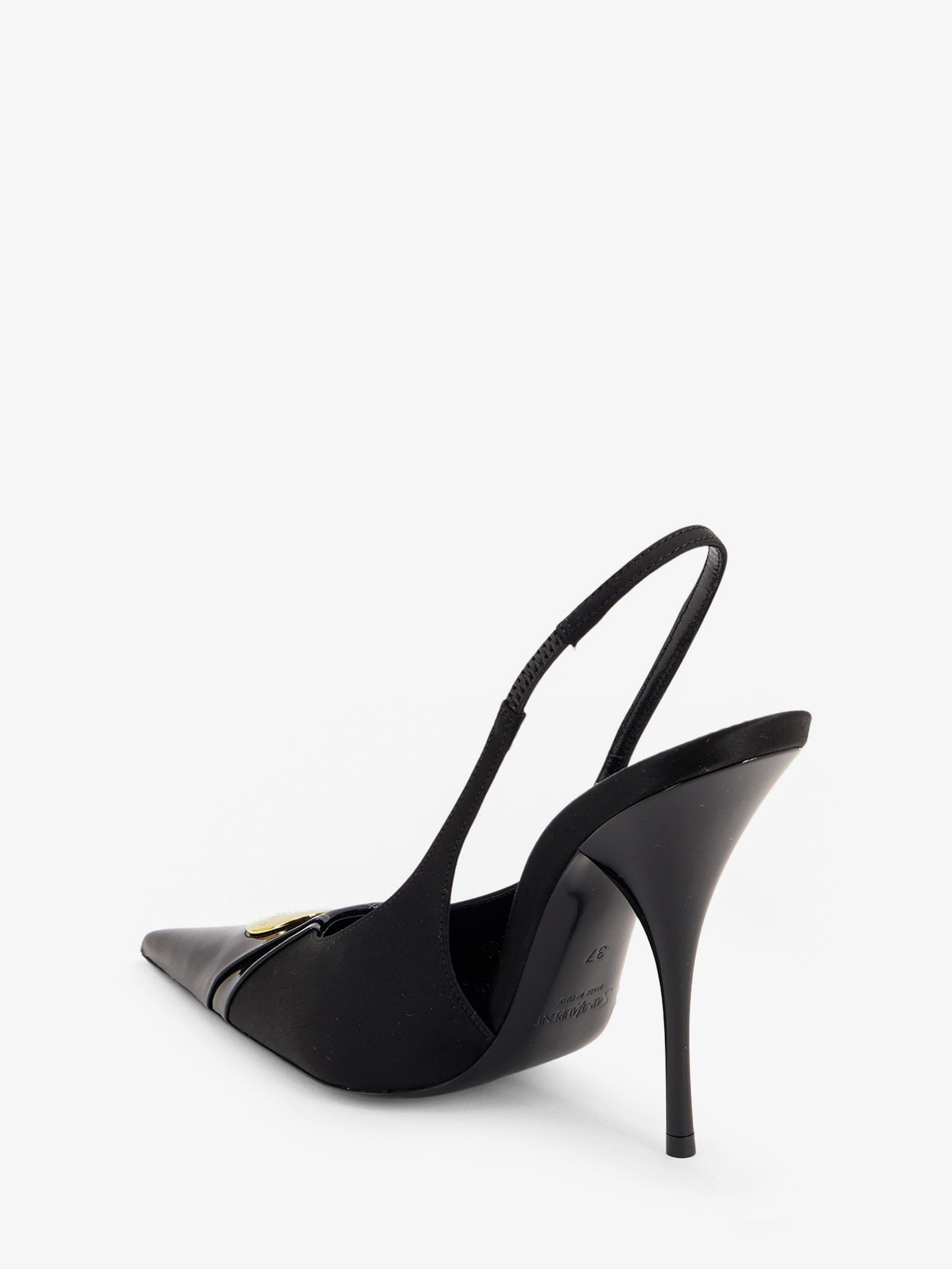 Saint Laurent Women Louis Patent Leather Pumps With Logo Tag SAINT LAURENT