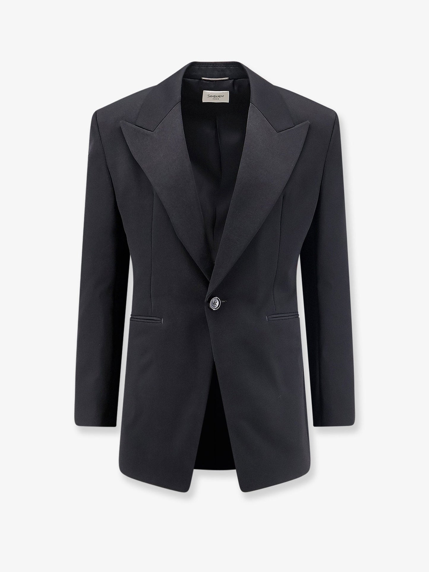 Saint Laurent Men Single-Breasted Certified Wool Blazer SAINT LAURENT