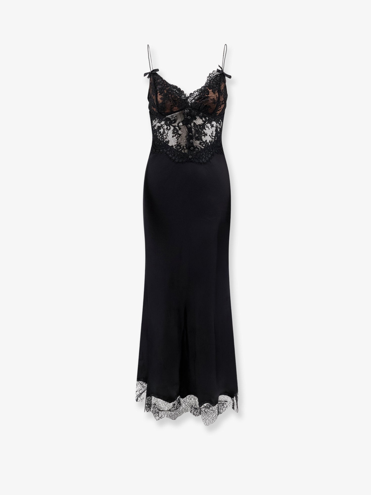 Self Portrait Women Satin Dress With Lace Profiles SELF-PORTRAIT