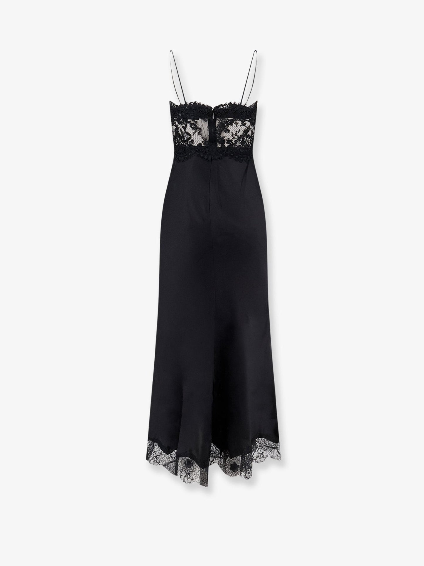 Self Portrait Women Satin Dress With Lace Profiles SELF-PORTRAIT